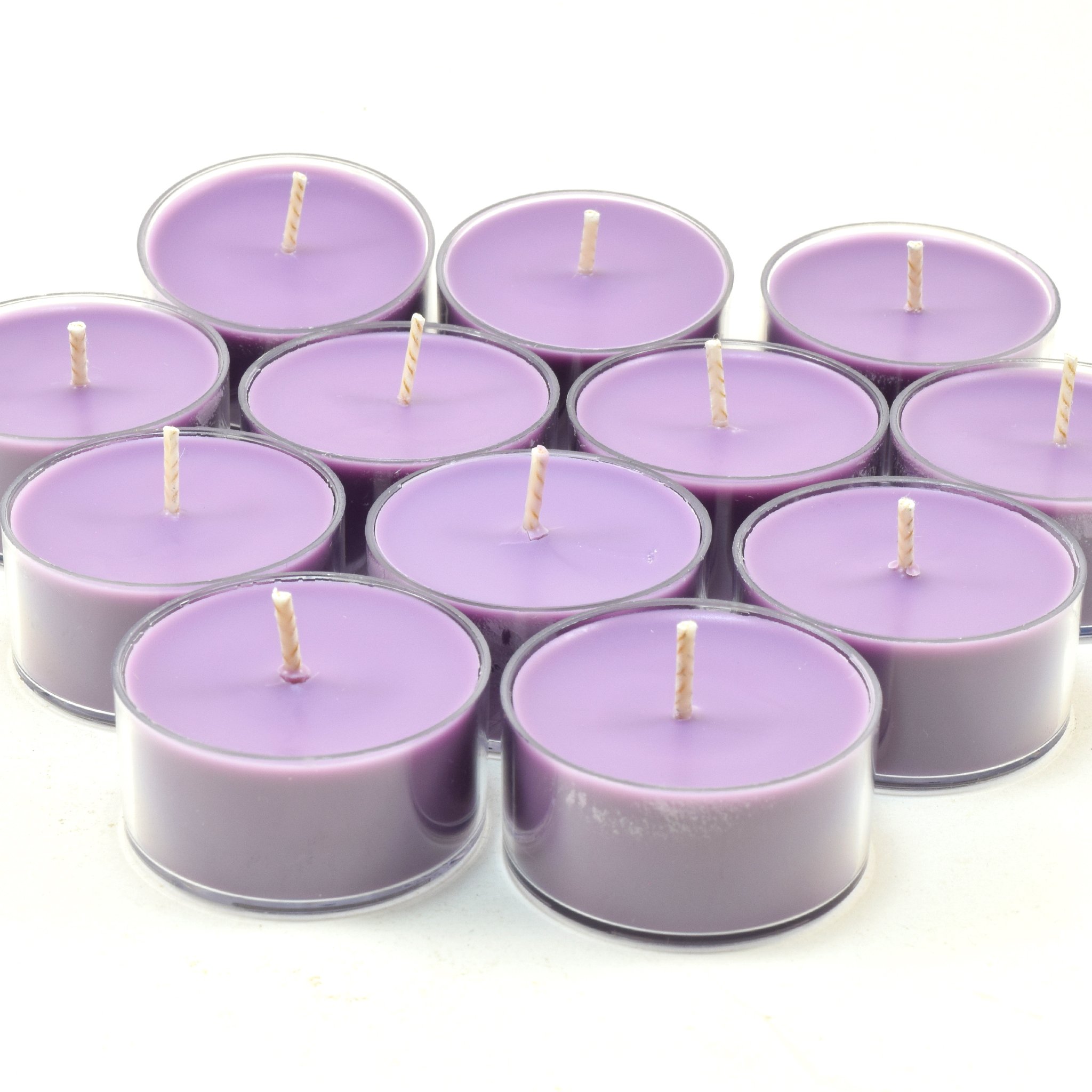 Old-Fashioned Lilac Scented Tealight Candles - 12 Pack Soy Beeswax Blend - Handmade in USA - Floral Spring Aromatherapy Candles by Candeo - Perfect for Relaxation, Spa, Home Decor & Romantic Ambiance