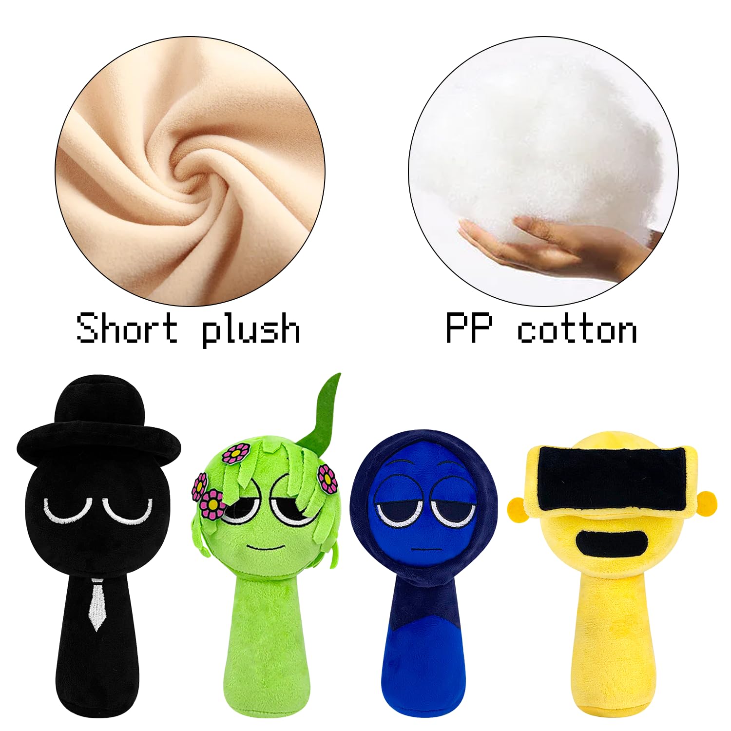 Scary Cute Sprunki Plush Toys - Horror Game Stuffed Animals, Soft Plush Pillow Dolls for Adults & Kids - Perfect for Christmas, Birthday Gifts & Gaming Room Decor (Set of 20)