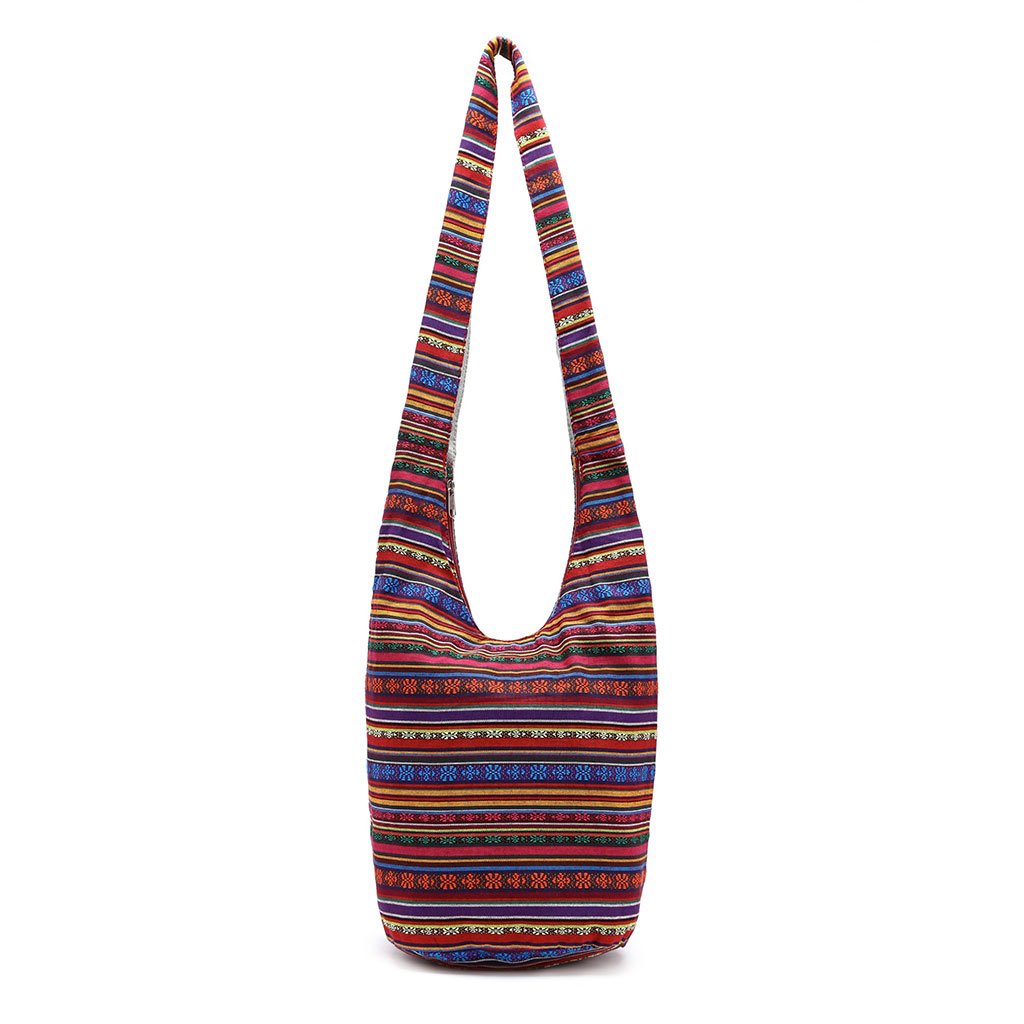 Bohemian Women's Fringe Shoulder Bag - Large Ethnic Tote Purse for Travel, Festival & Everyday Use | Hippie Chic Handbag for Casual Outings & Beach Days