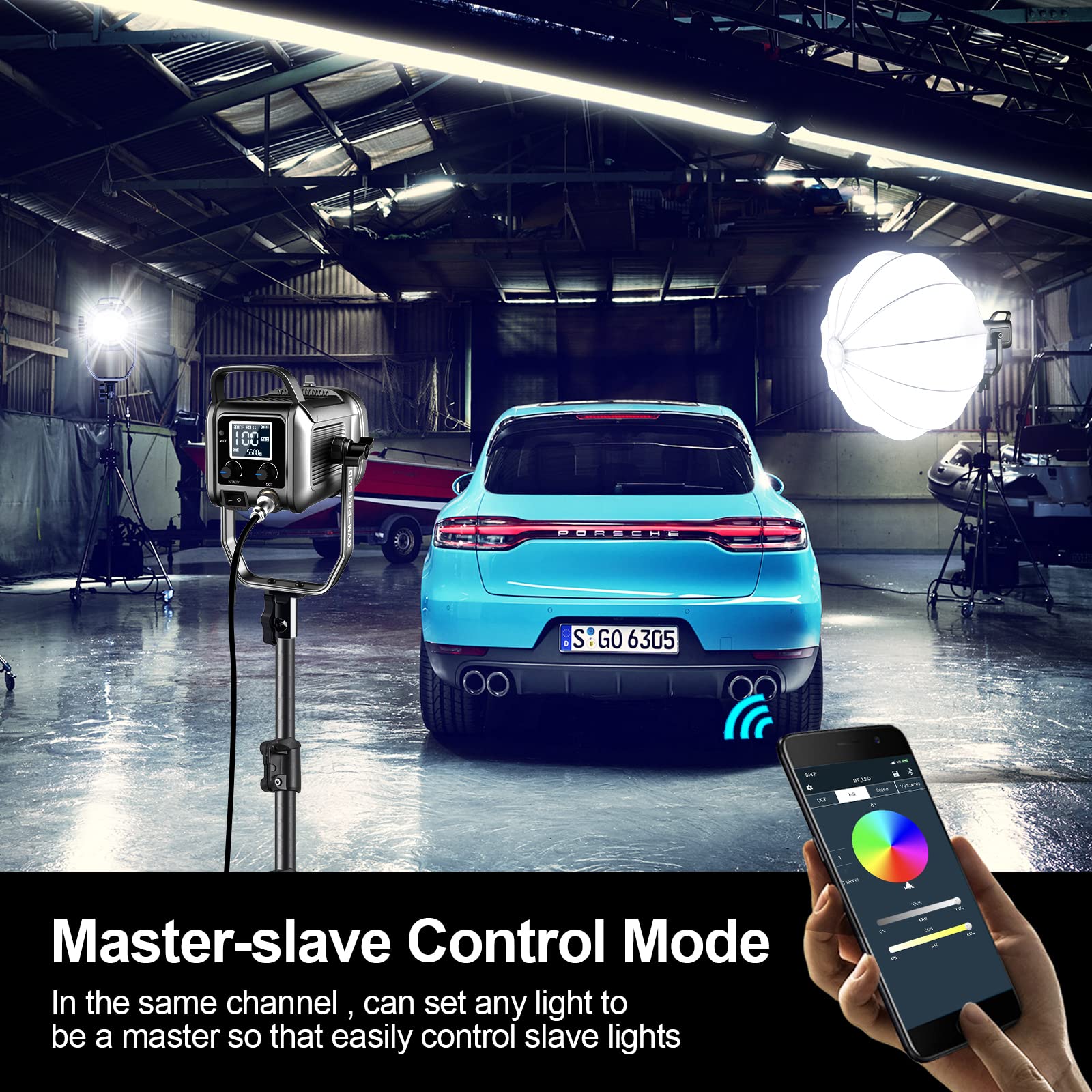 GVM 150W RGB LED Video Light Kit - 2700K-7500K Bi-Color Continuous Lighting for Photography & Videography with Lantern Softbox, Stand & 8 Lighting Effects (CRI 97+) - Perfect for YouTube Studio, TikTok Videos, Product Photography and Live Streaming