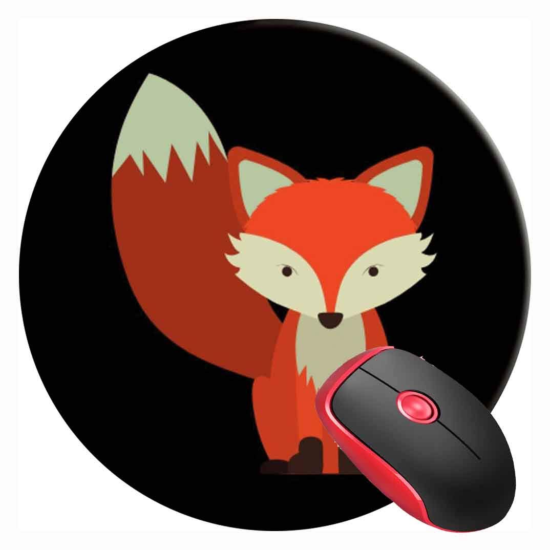 Fox 242 Round Mouse Pad - Non-Slip Rubber Base Gaming Mouse Mat for Laptop & PC - Perfect for Office, Home & Gaming Setup