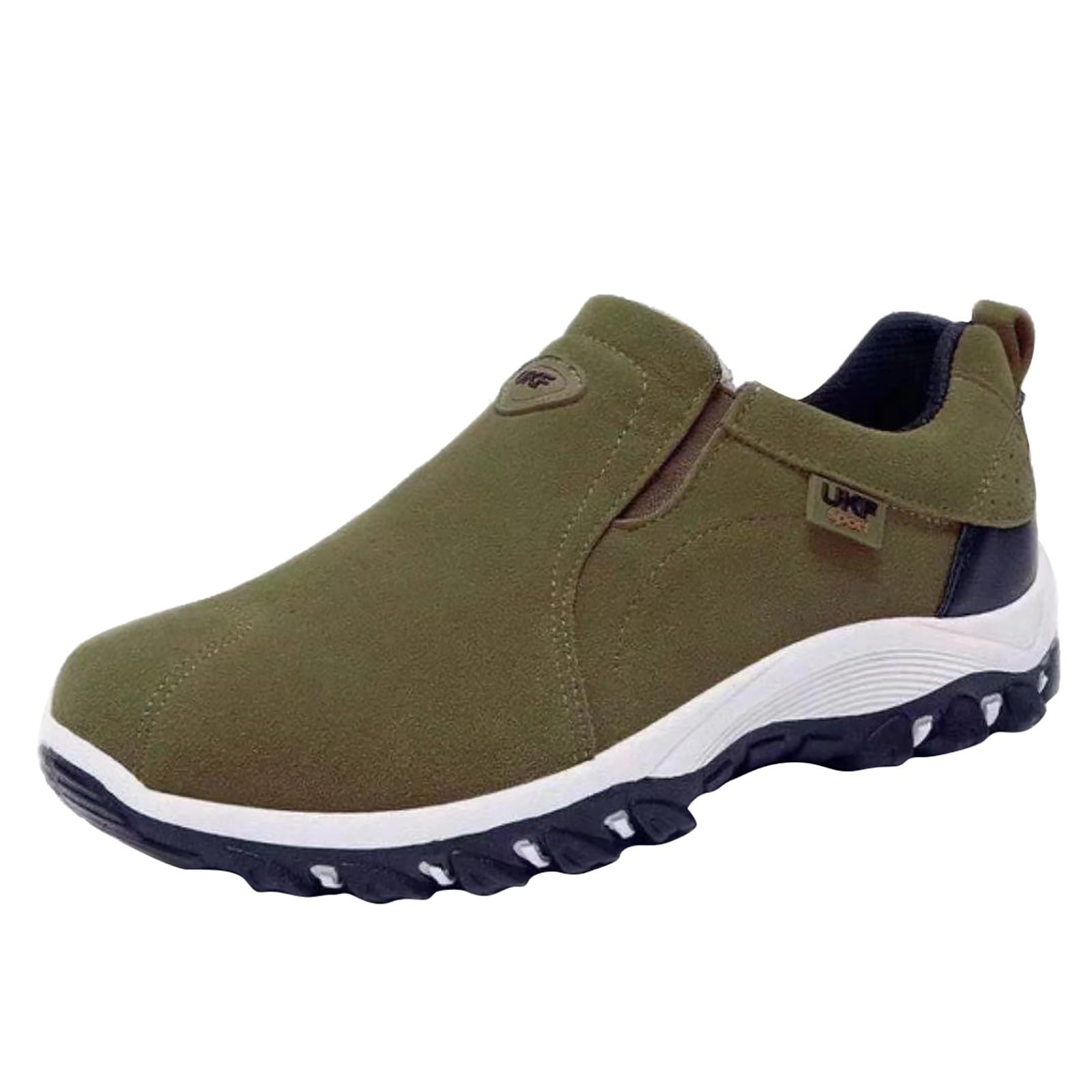 Men's Waterproof Slip-On Trekking Hiking Shoes - Lightweight Orthopedic Running Shoes with Non-Slip Sole & Breathable Design for Outdoor Adventures, Trail Running & Daily Comfort