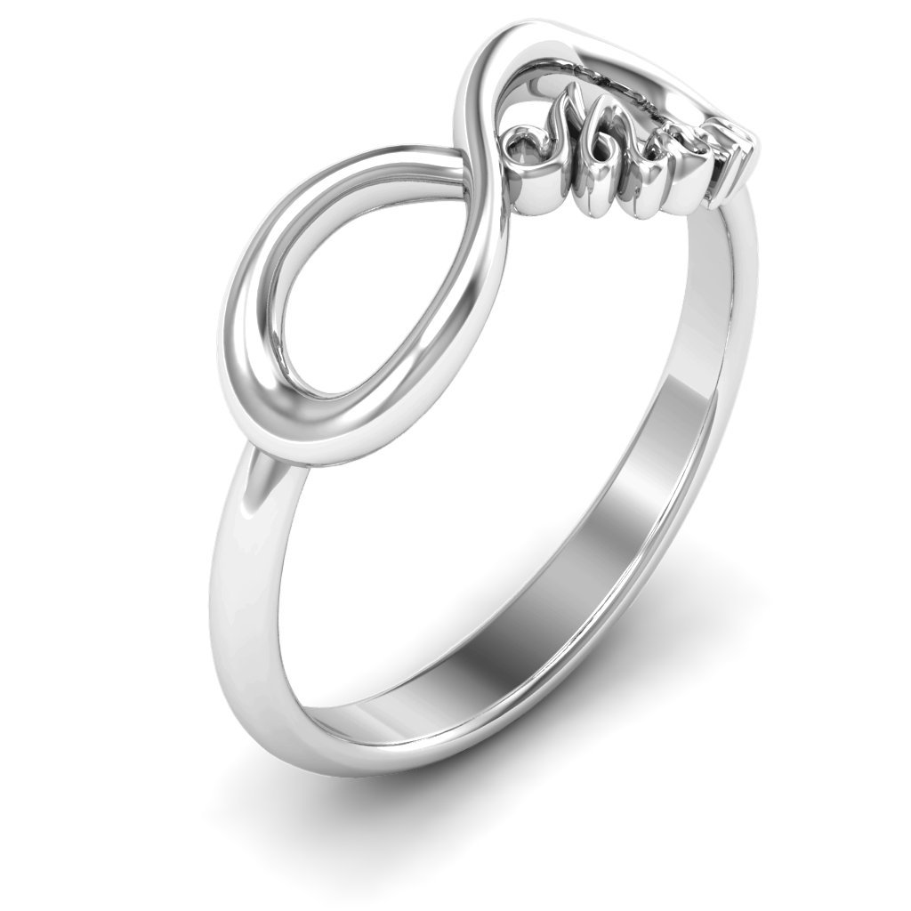 JEWLR Sterling Silver Mom's Infinite Love Ring - Elegant Gift for Mother's Day, Birthday & Anniversary - Perfect for Everyday Wear & Special Occasions