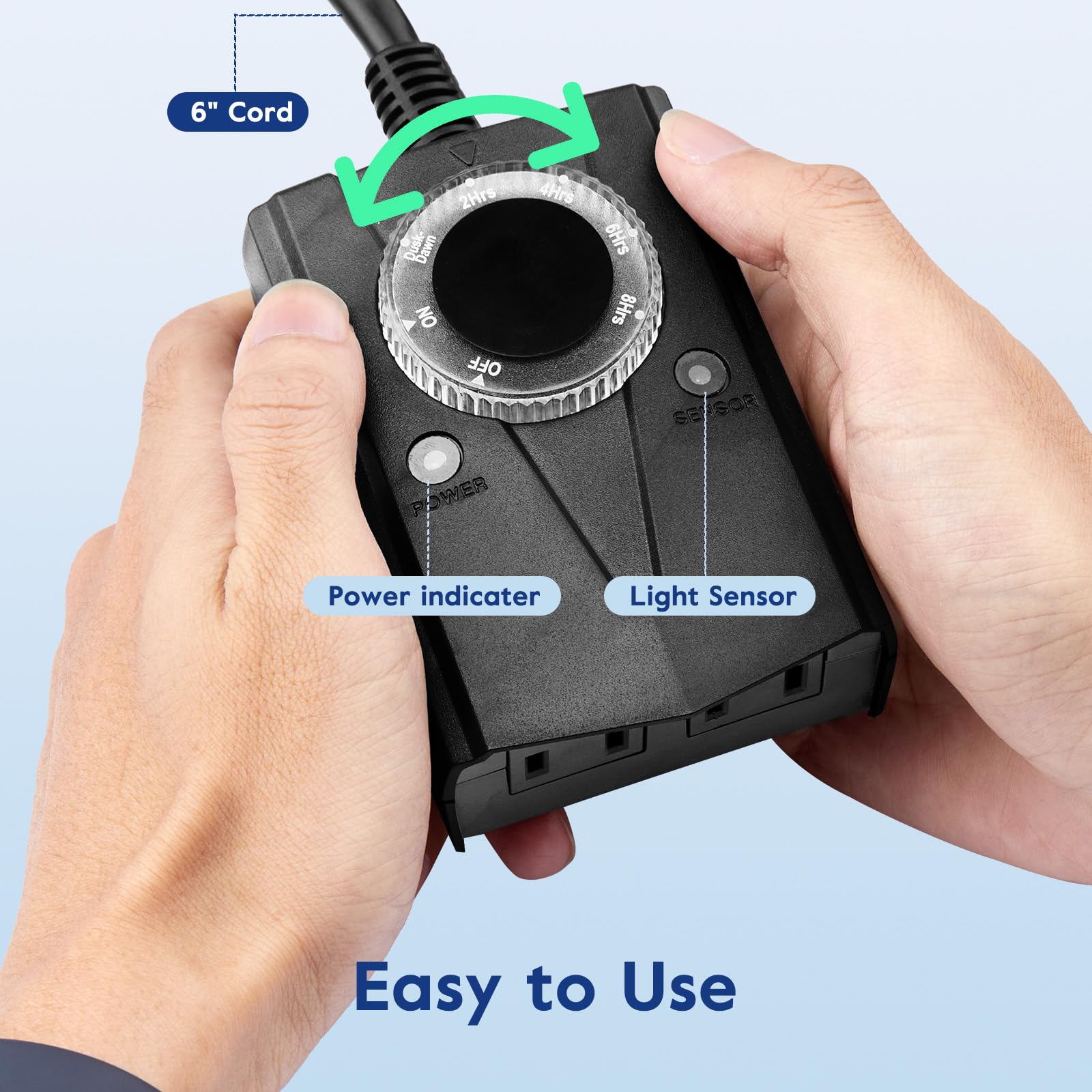 Brightown Outdoor Light Timer - Waterproof Sensor Switch for Christmas Lights & Decor