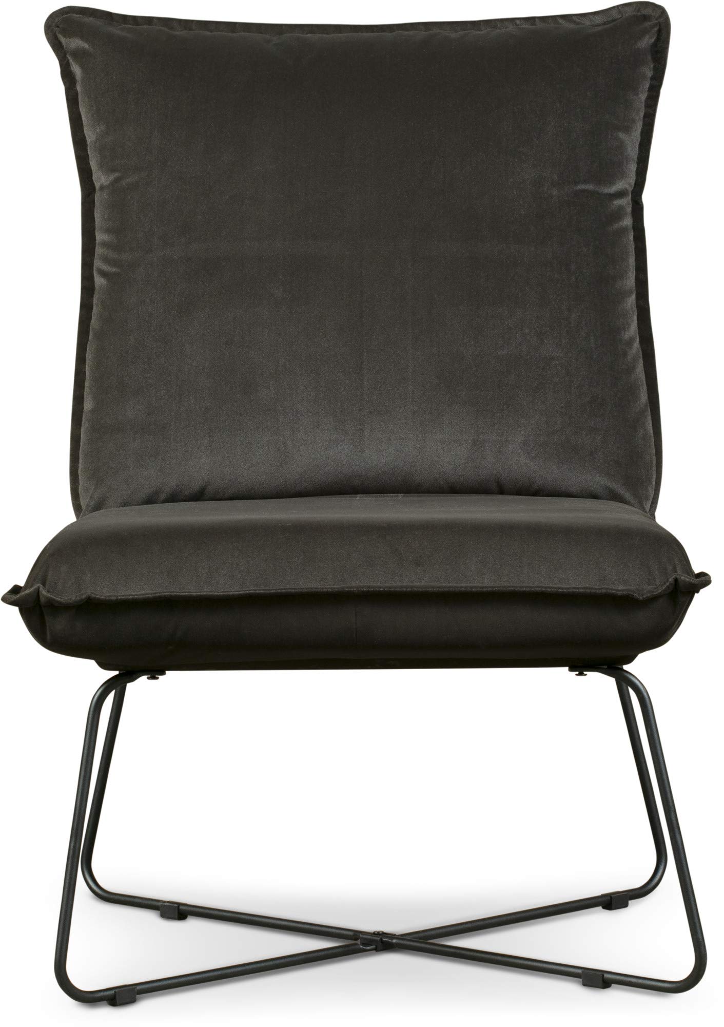 Tommy Hilfiger Ellington Armless Lounge Chair - Charcoal Gray Modern Accent Chair for Living Room, Bedroom & Office - Comfortable & Stylish Seating Solution