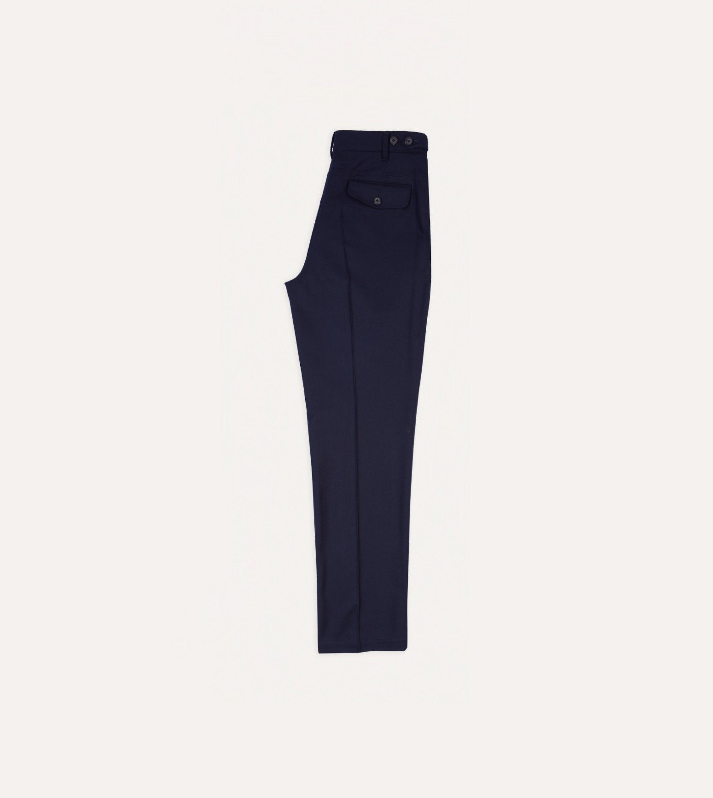 Premium Navy Merino Wool Dress Pants for Men - Comfortable & Breathable Business Casual Trousers for Office, Travel & Outdoor Events