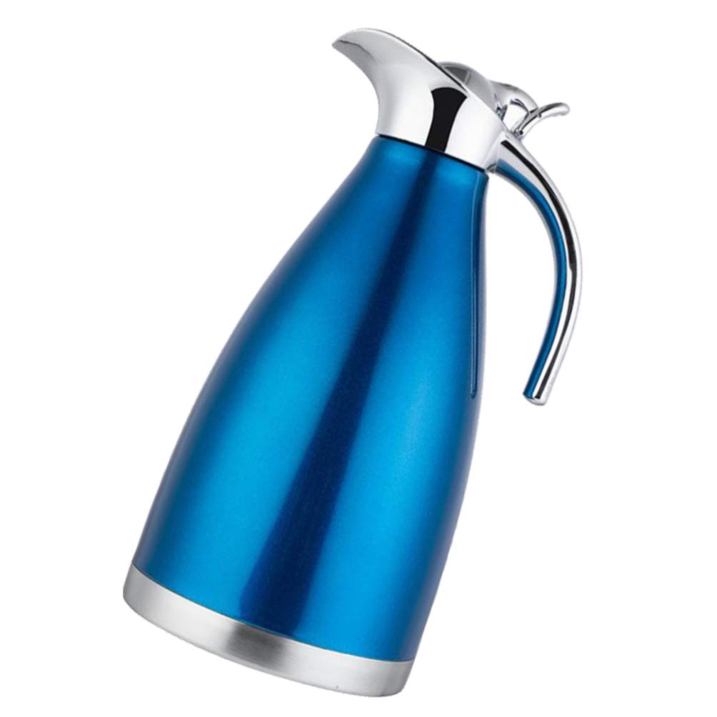 DOITOOL 2L Stainless Steel Vacuum Insulated Coffee Carafe - Double Wall Thermal Flask for Hot & Cold Beverages, Creamer Pitcher for Tea, Coffee, Water - Perfect for Home, Office & Outdoor Use