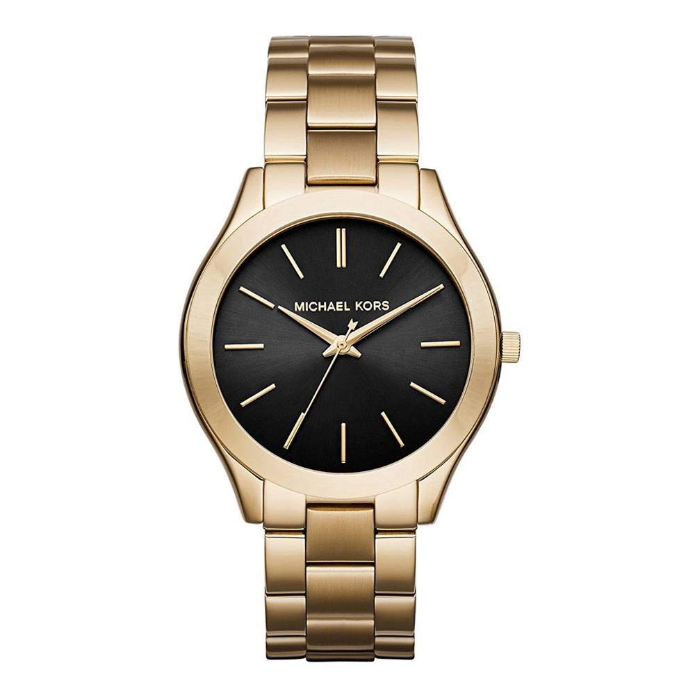 Michael Kors Women's Slim Runway Gold-Tone Stainless Steel Watch MK3478 - Elegant Dress Watch for Women, Perfect for Office, Party & Everyday Wear