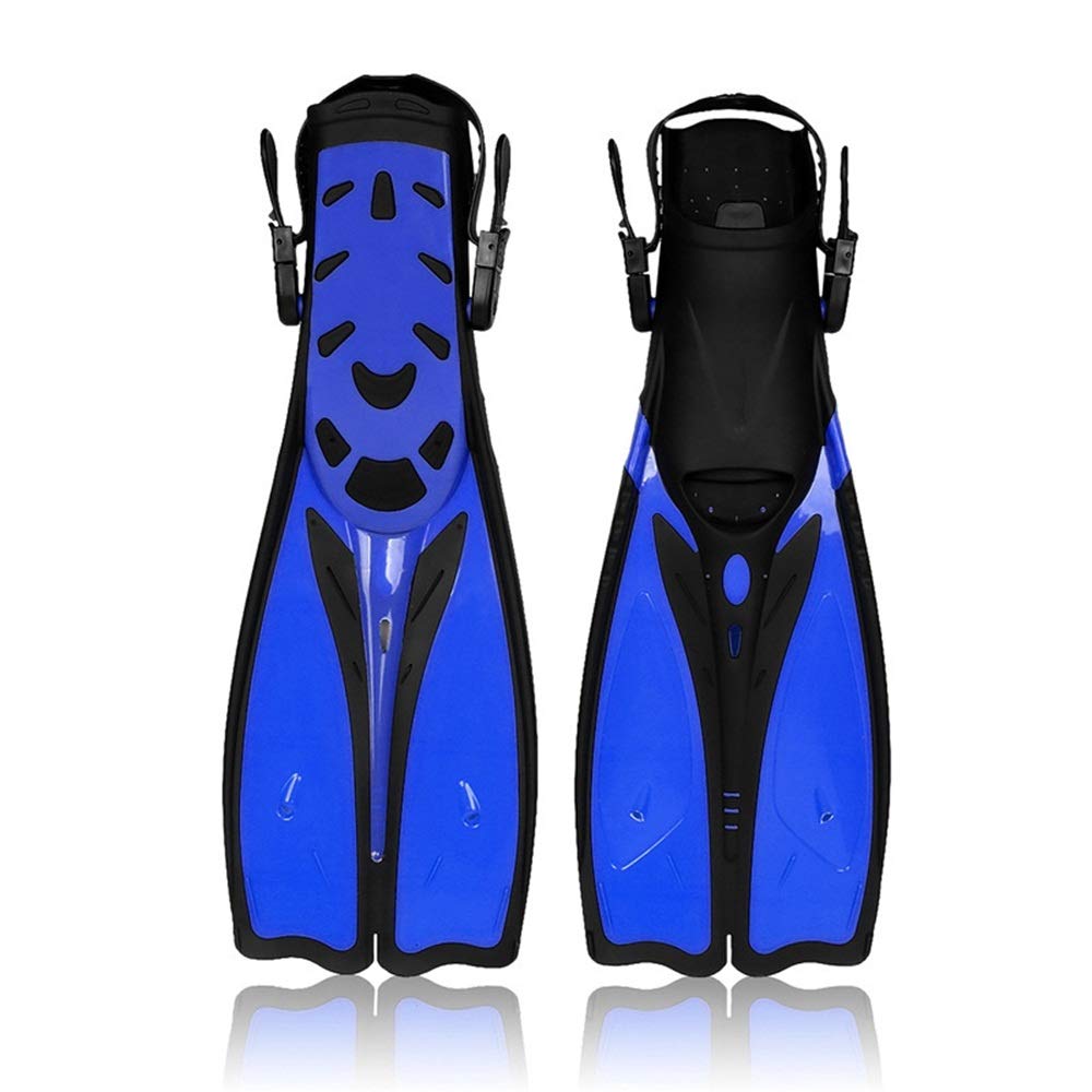 HttKse Professional Diving Fins - Blue Medium Size Snorkeling Flippers for Scuba Diving, Mermaid Swimming & Water Sports | High-Performance Swim Fins for Ocean, Pool & Beach Activities