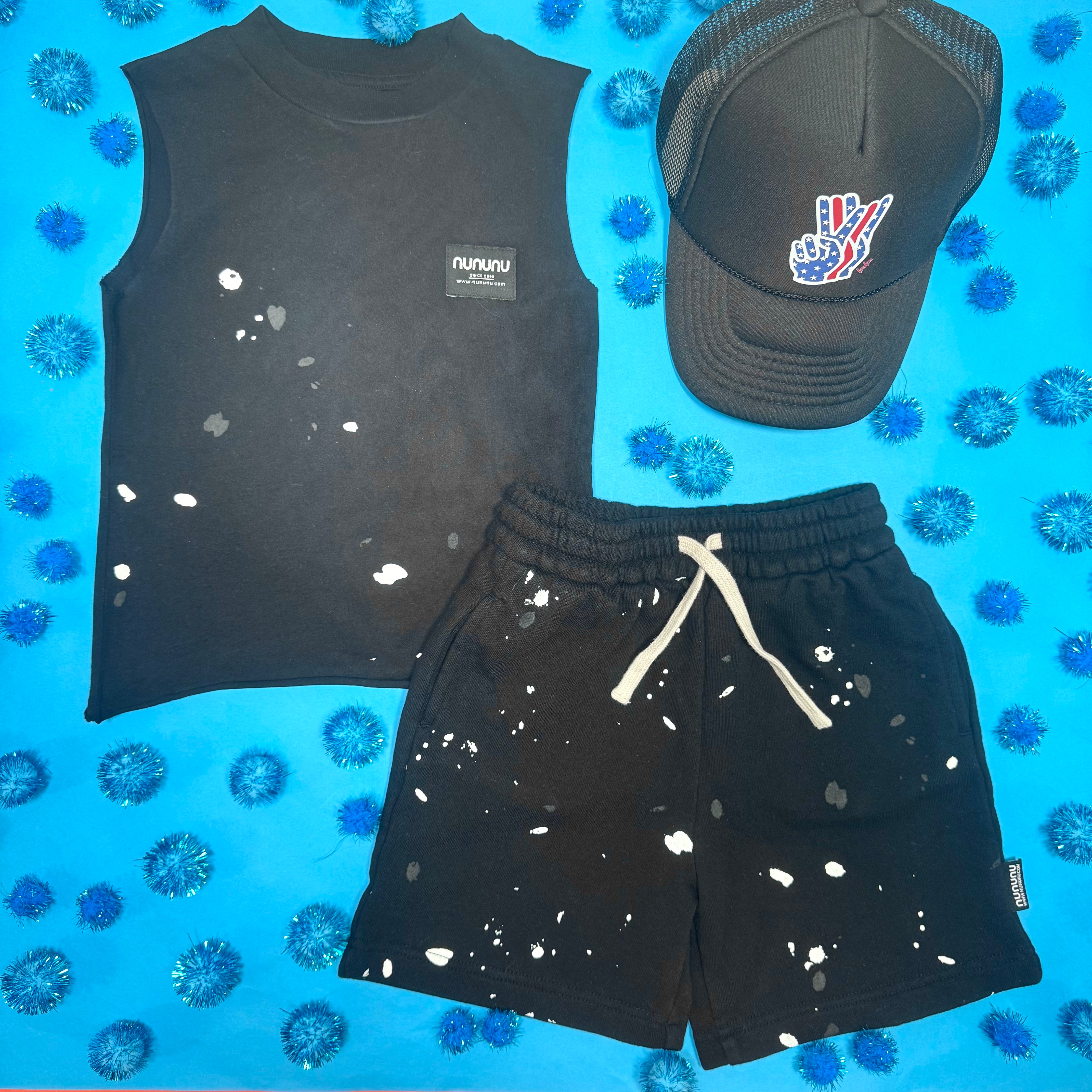 Nununu Splash Tank Top for Kids - Soft Cotton Summer Tops with Fun Prints | Preorder Now for Beach, Pool & Outdoor Play