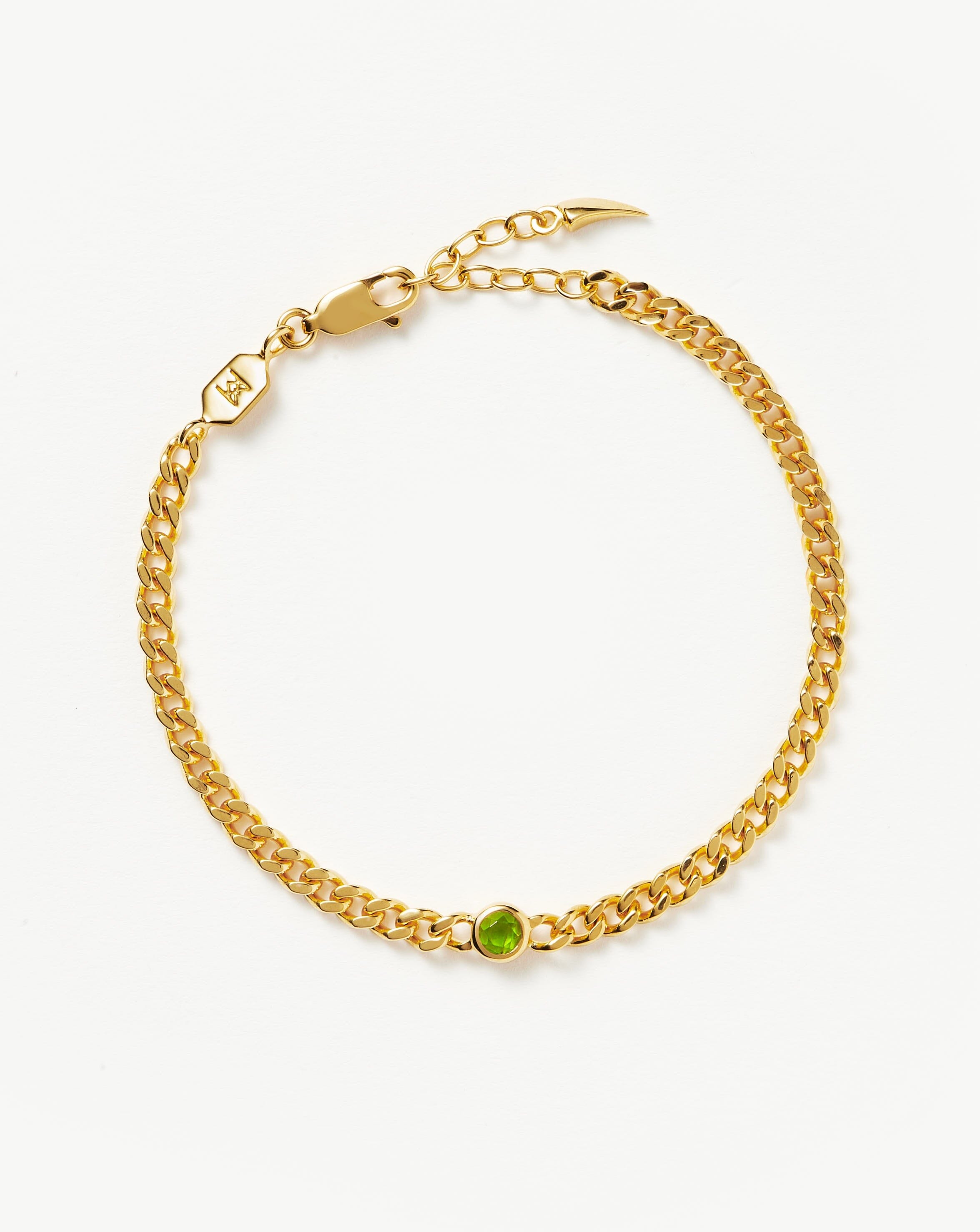 August Birthstone Peridot Bracelet for Women - 18k Gold Plated Vermeil Jewelry | Perfect Gift for Birthday, Anniversary & Special Occasions