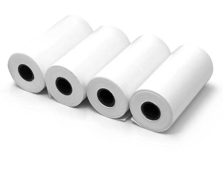 Instant Camera Thermal Printing Paper Rolls - Inkless, No Ink Needed for Kids' Camera - 57x25mm, 4 Rolls/Pack - Perfect for Birthday Parties, Travel Memories & Instant Photo Fun