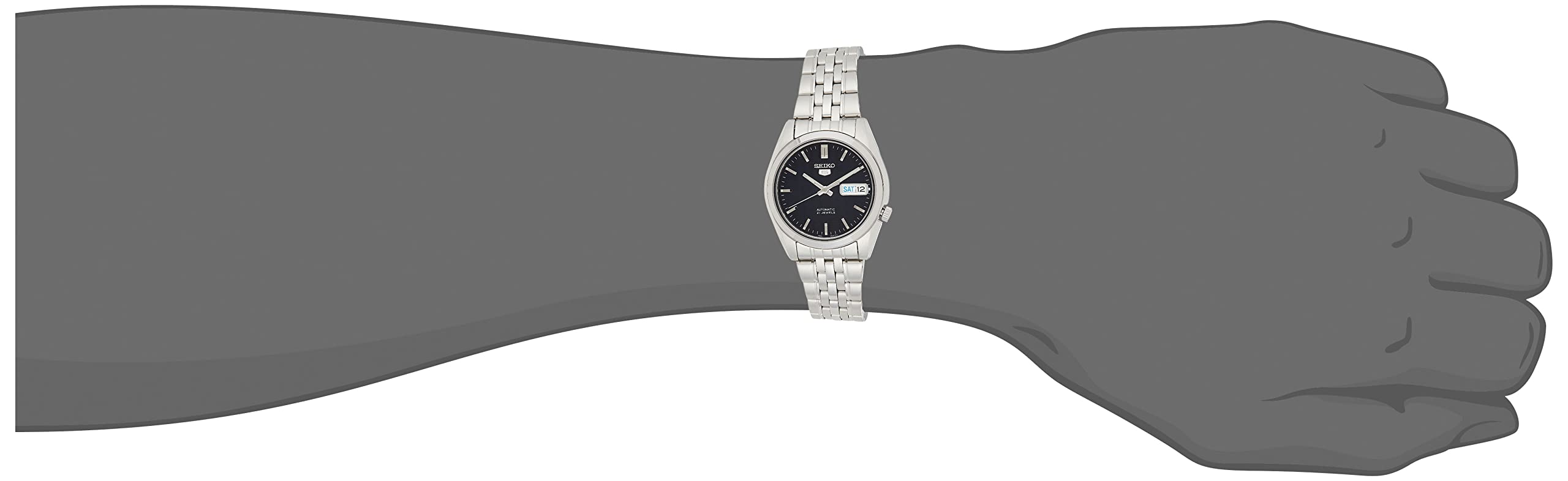 Seiko 5 Automatic Men's Watch - Stainless Steel Case & Bracelet - Water Resistant - Casual, Business & Dress Wear - Perfect for Everyday Use, Office & Special Occasions