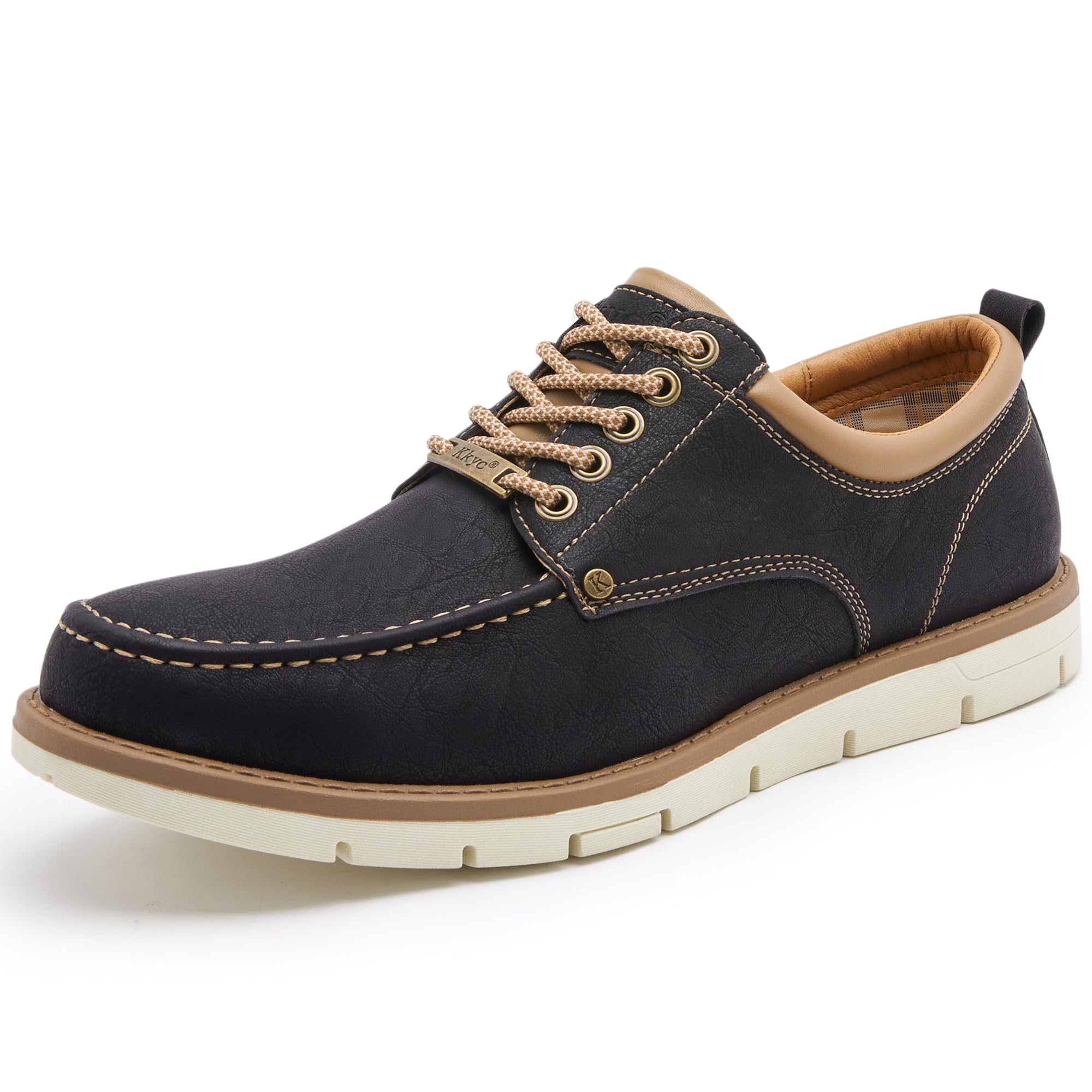 KKYC Men's Comfortable Casual Shoes - Slip On & Lace Up Sneakers for Walking, Work & Everyday Wear