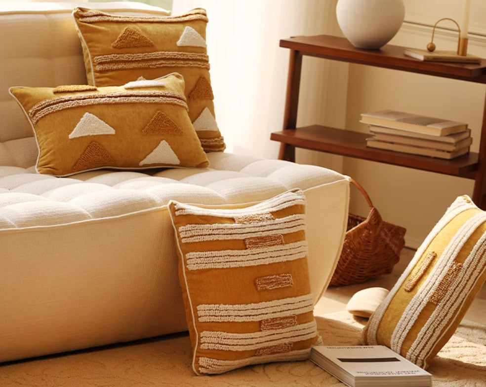 Modern Decorative Throw Pillows for Couch & Living Room - Stylish Square Sofa Pillow Covers & Cushions - Perfect for Home Decor, Lounge Relaxation and Interior Design Accents