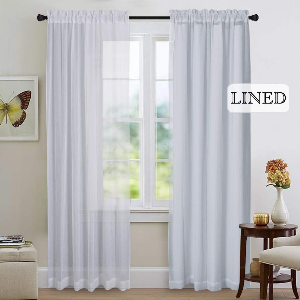 NICETOWN Blackout Thermal Insulated Window Curtains - 95 Inch Rod Pocket Darkening Drapes for Bedroom & Living Room (2 Panels, 27