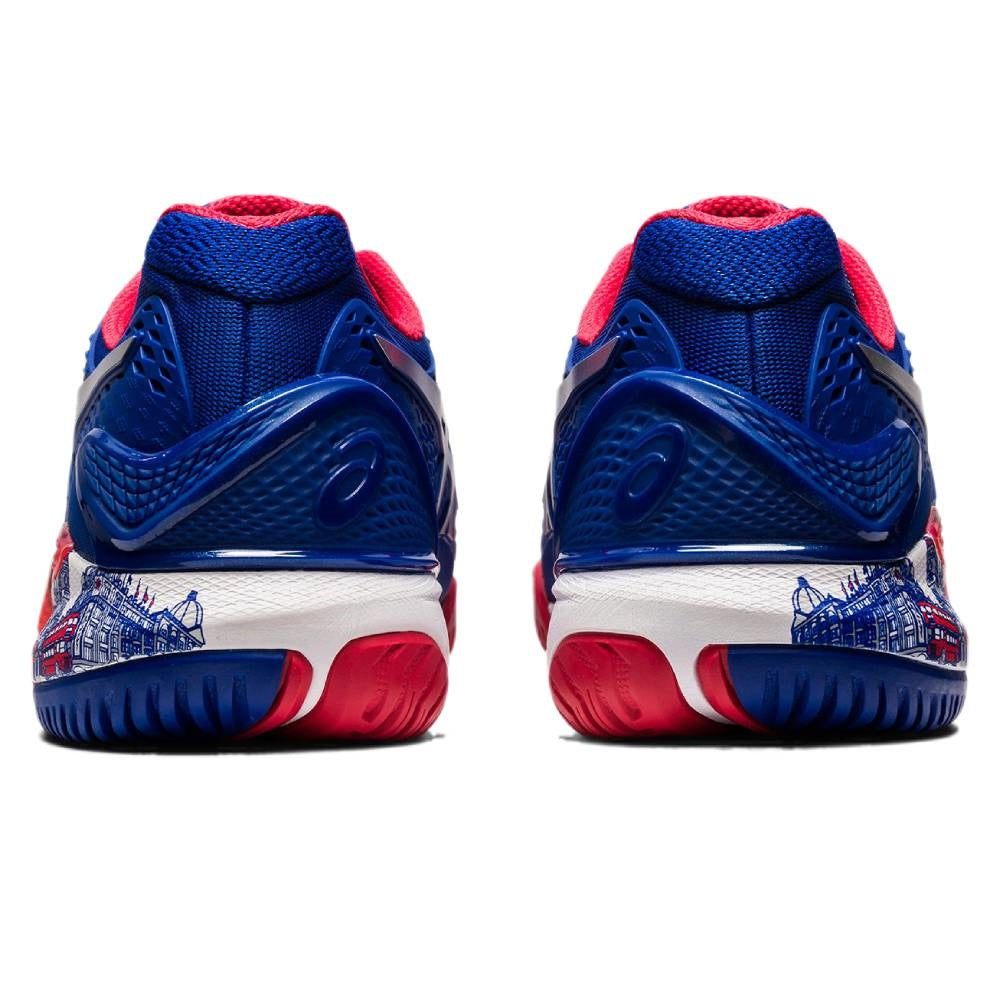 ASICS Gel Resolution 9 London Wimbledon Edition Men's Tennis Shoes - Blue/Red - High-Performance Court Shoes for Competitive Play & Training