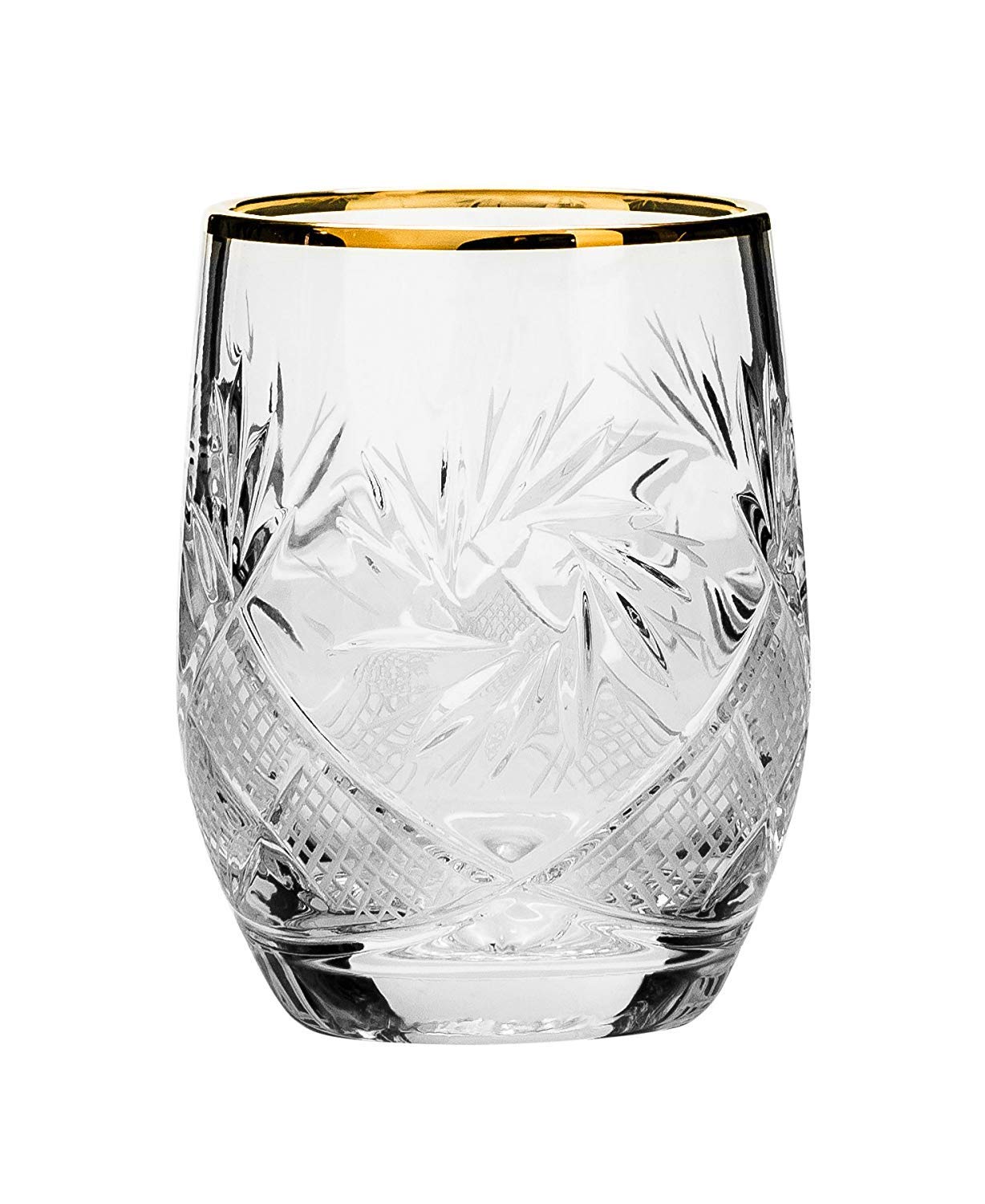 7-Piece Russian Crystal Vintage Vodka Set - 16-Oz Decanter Carafe with 6 Shot Glasses - Elegant Old-Fashioned Glassware for Home Bar, Cocktail Parties & Gift Giving (5108G)