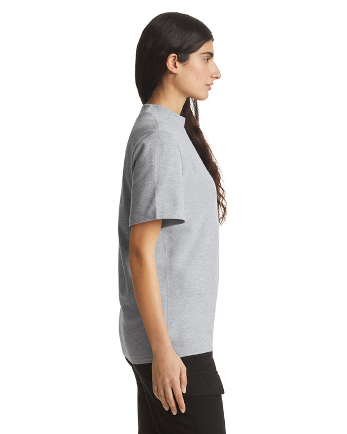 American Apparel 1PQ Unisex Mockneck Pique T-Shirt - Comfortable Cotton Crewneck Tee for Men & Women - Perfect for Casual Wear, Layering, and Everyday Outfits