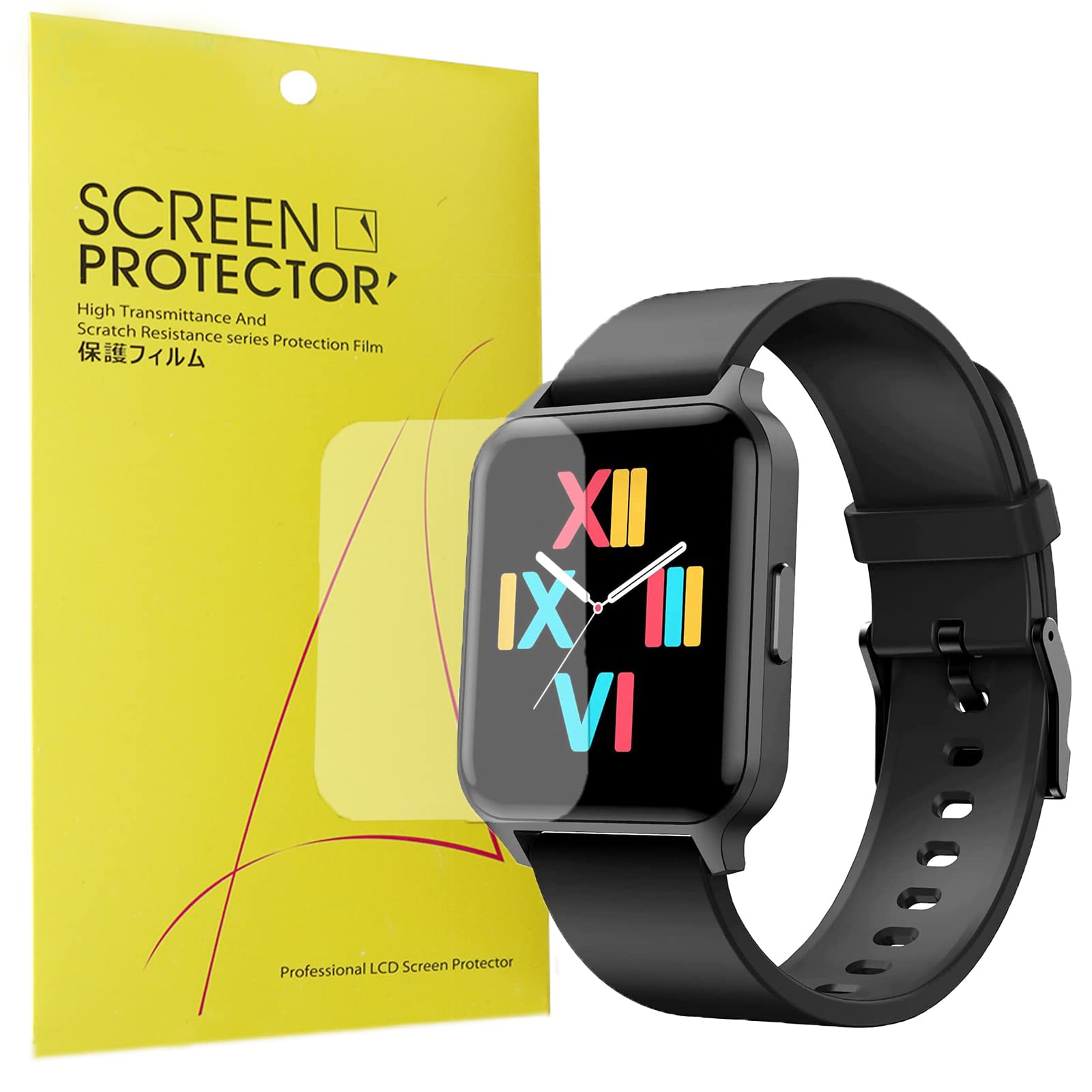 Deeprio Smart Watch Screen Protector [6 Pack] - Full Coverage TPU Clear Film for Deeprio 1.52