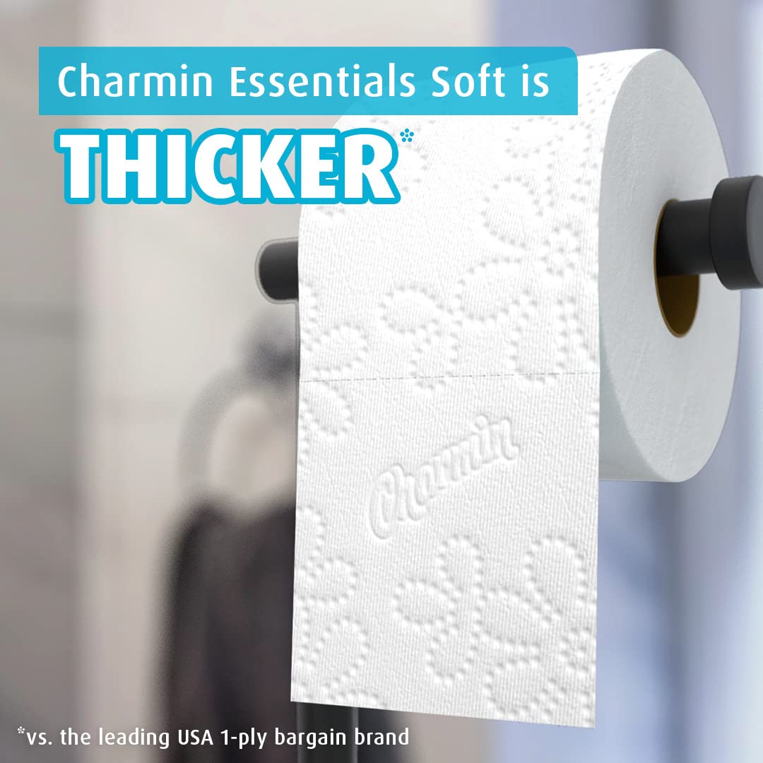 Charmin Essentials Soft Toilet Paper - 9 Mega Rolls (36 Regular Rolls) | Ultra Soft & Strong Bath Tissue for Home & Office Use