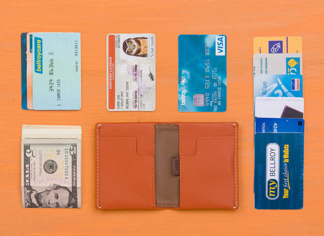 Bellroy Slim Sleeve Wallet - Ultra Thin Minimalist RFID Blocking Leather Wallet for Men - Perfect for Everyday Carry, Travel & Business Use