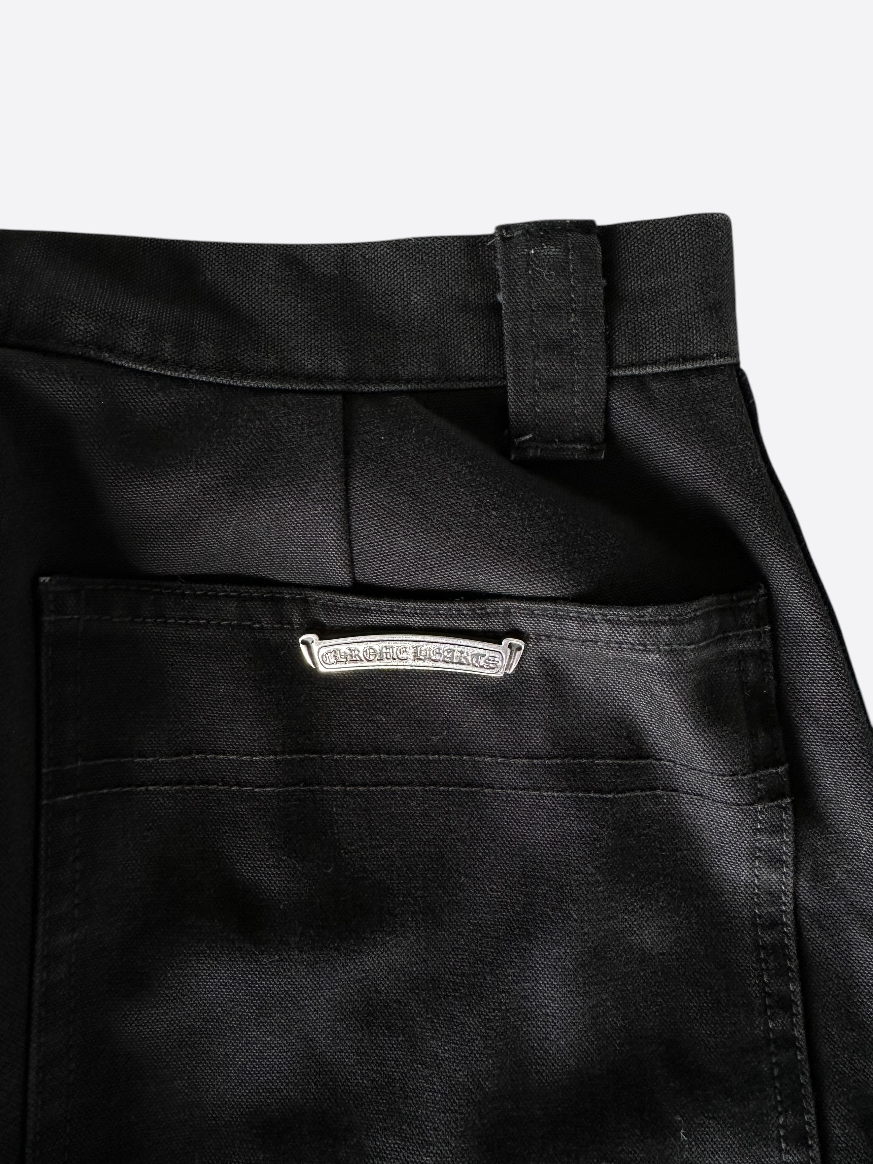 Chrome Hearts Black Carpenter Pants for Men - Heavy Duty Workwear & Streetwear Fashion | Perfect for Construction, DIY Projects & Urban Style