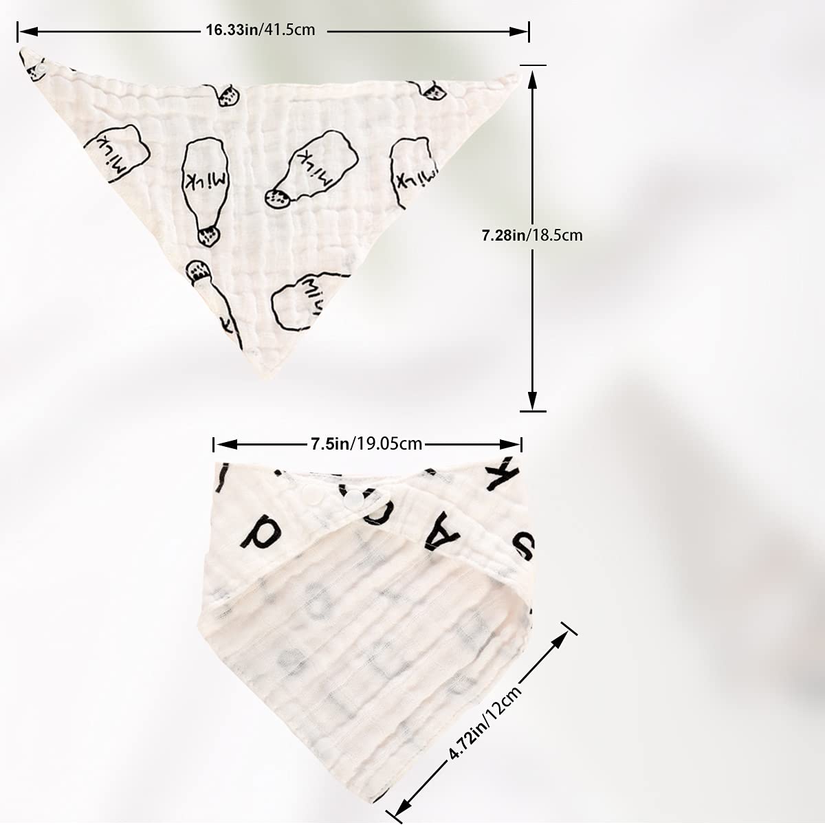 Htsrbay 5-Pack Baby Bandana Drool Bibs for Boys & Girls - Soft Absorbent Unisex Teething Bibs for Drooling - Perfect for Feeding, Playtime & Daily Outfits