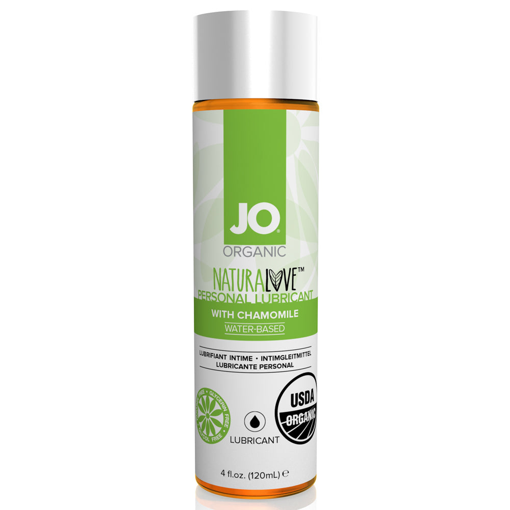 JO Naturalove Organic Water-Based Personal Lubricant - Hypoallergenic & pH Balanced for Sensitive Skin | Perfect for Couples, Massage & Intimate Moments