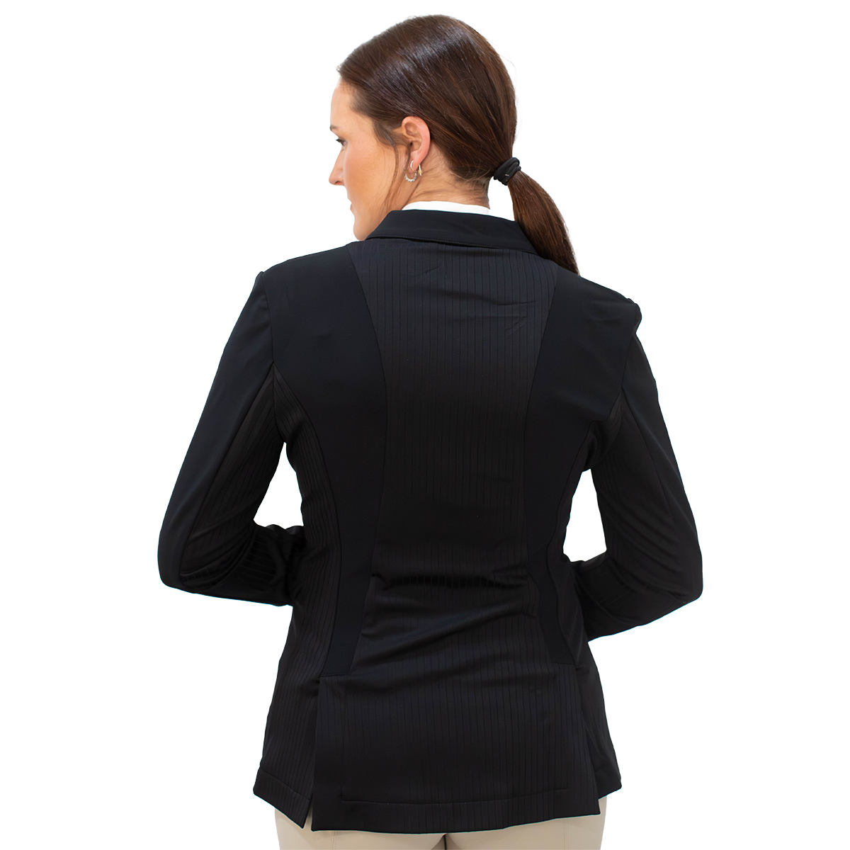 EGO7 Women's Ribbed Show Jacket - Stylish Equestrian Riding Coat for Horse Shows & Outdoor Events - Perfect for Competitions, Training & Cold Weather Riding