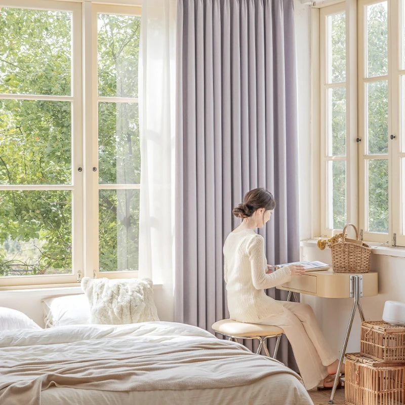 Ellie Anti-Bacterial Chenille Curtain Swatch - Soft Textured Fabric for Living Room, Bedroom & Nursery Decor - Premium Home Window Treatment