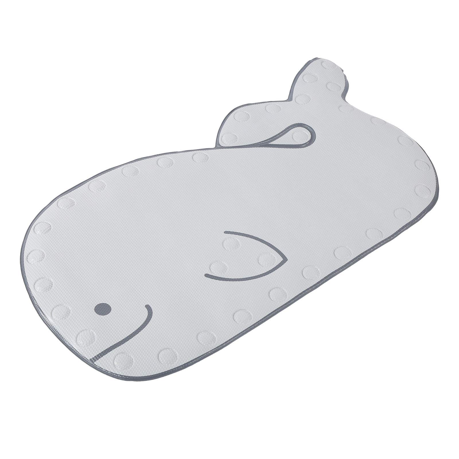 Non-Slip Cartoon Bath Mat for Kids - Cute PVC Shower Floor Mat with Anti-Skid Design, Grey Bathroom Safety Accessory for Toddlers & Children - Perfect for Bath Tubs, Showers, and Wet Floors