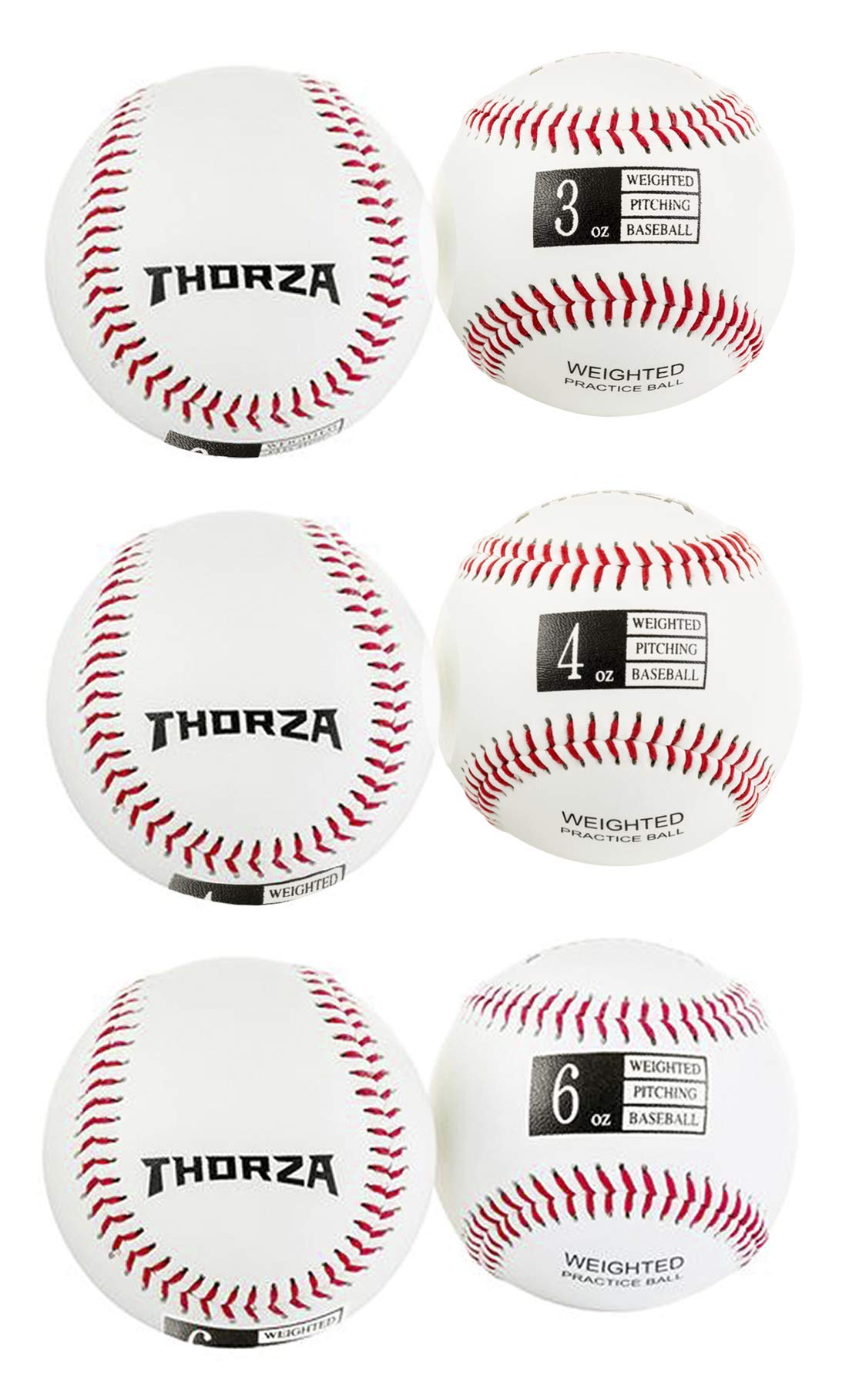 Thorza Weighted Baseballs for Pitching Training - Improve Pitch Velocity & Strength | Perfect for Baseball Practice, Pitching Drills & Velocity Training