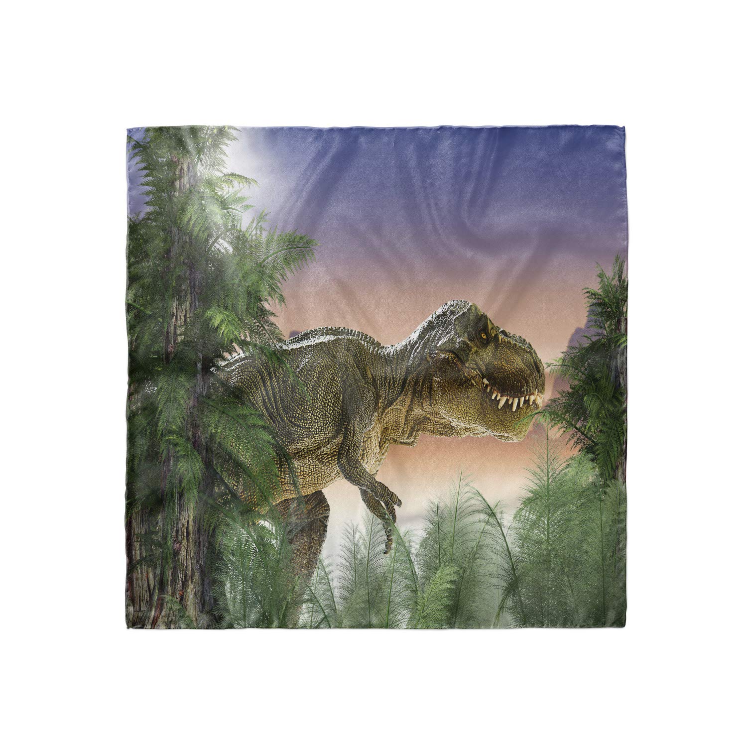 Ambesonne Jurassic Head Scarf - Dinosaur Jungle Print Hair Wrap for Women, Bandana & Headband - Perfect for Outdoor Adventures, Beach & Casual Wear