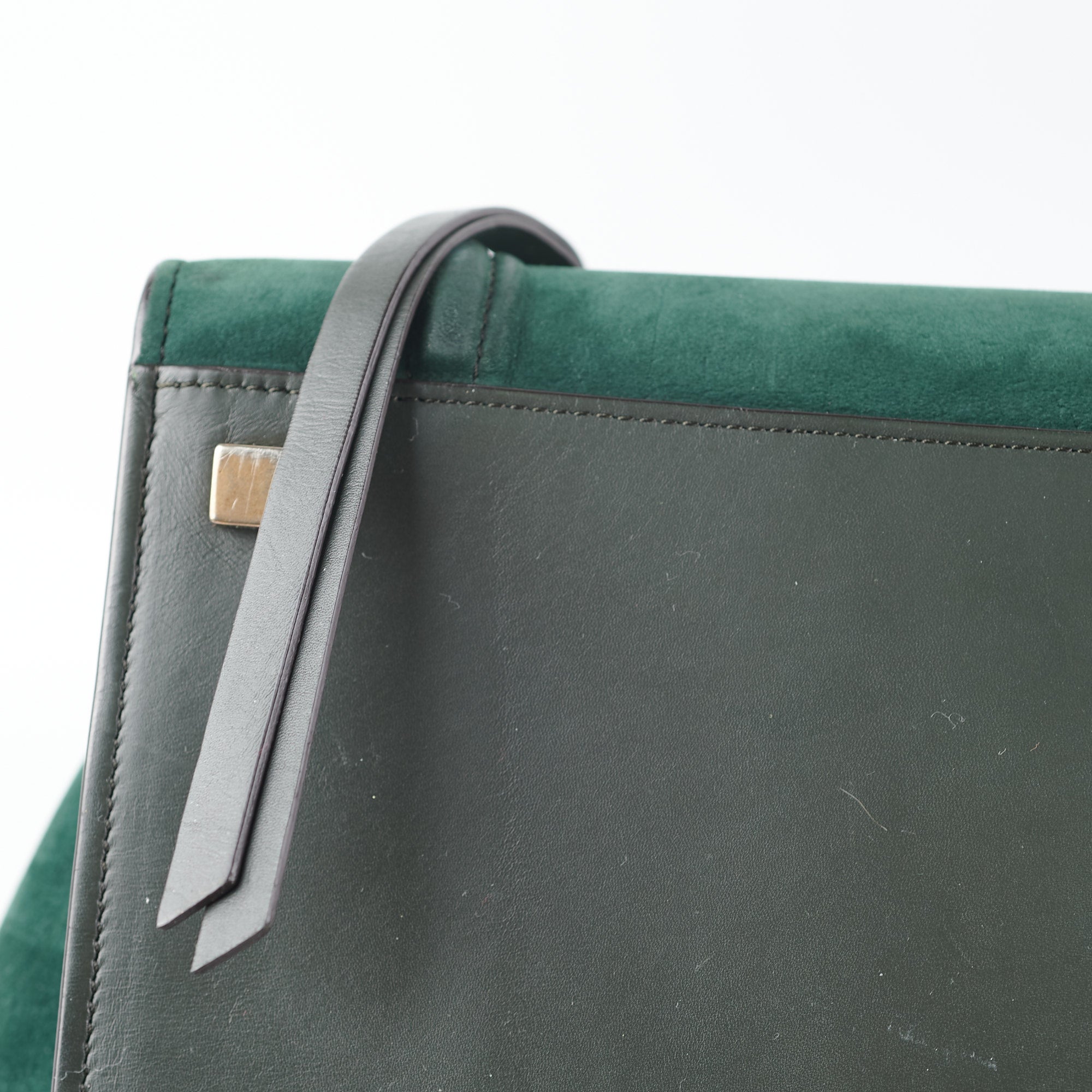 Celine Mini Luggage Bag in Green | Genuine Leather Crossbody Handbag for Women | Perfect for Travel, Work & Everyday Use