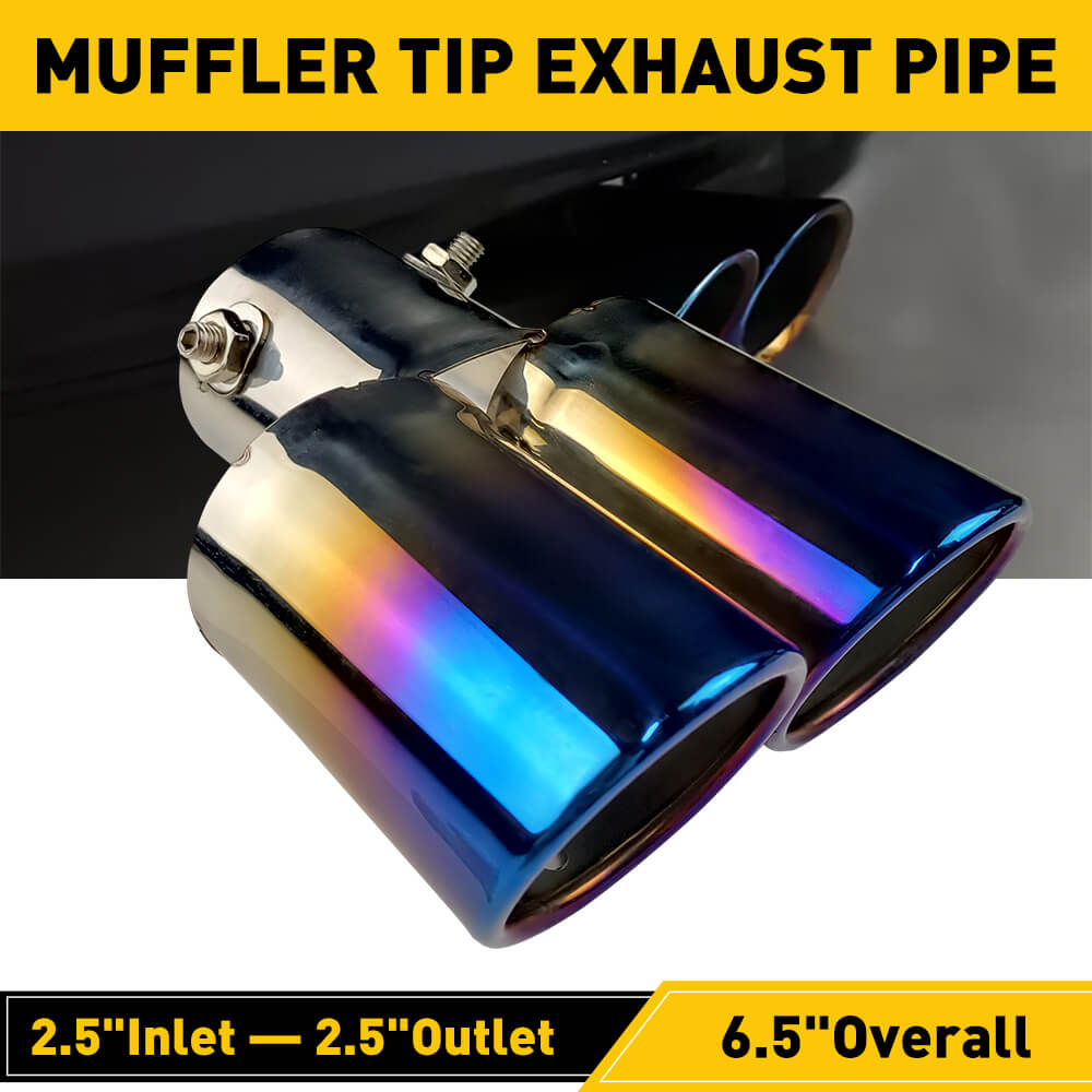 Stainless Steel Car Muffler Tip Exhaust Pipe - Straight Pipe Design for Performance & Style - Perfect for Car Enthusiasts & Auto Modification Projects