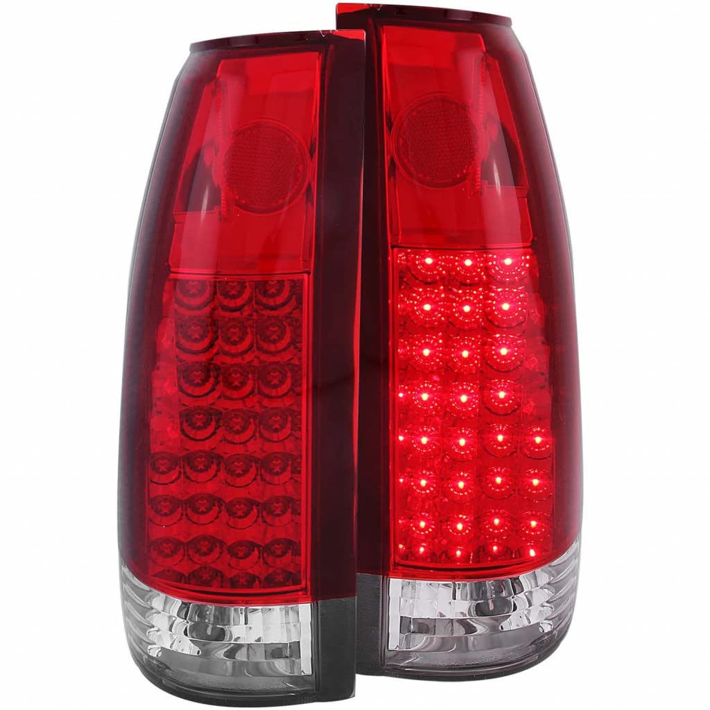 ANZO LED Tail Lights for Chevy Blazer 1992-1994 - Red & Clear G2 Style (Pair) | 311004 - Upgrade Your Ride with Durable & Bright LED Lights for Enhanced Night Visibility & Style