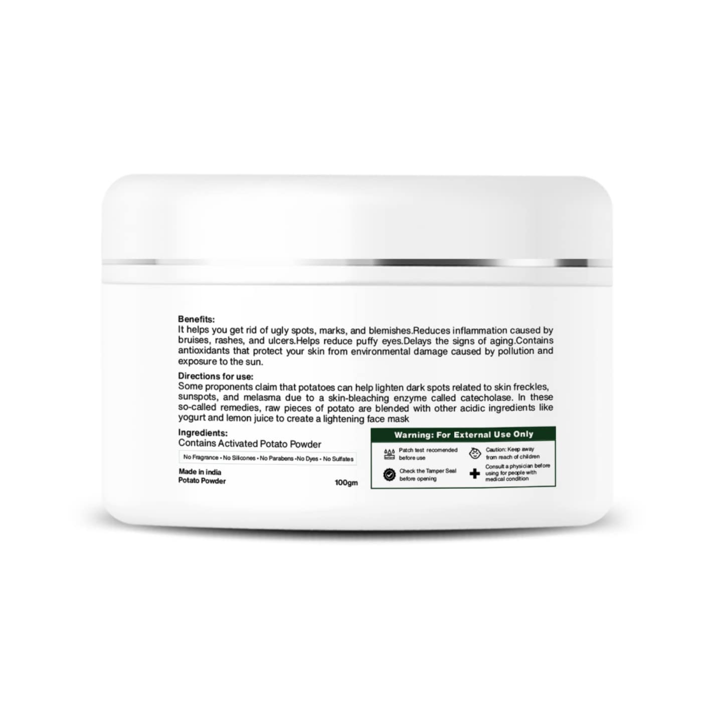 Beaface Combo Pack - 100g Potato Powder for Dark Spots & 100g Tomato Facial Powder for Dead Skin Removal - Brightening & Exfoliating Skincare Duo for Glowing Skin at Home
