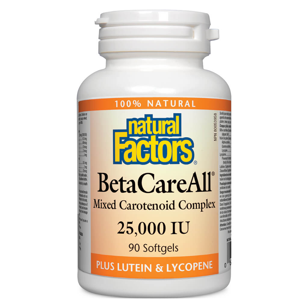 BetaCareAll Mixed Carotenoid Complex 25000 IU Supplement - Natural Antioxidant Support for Eye & Skin Health - Perfect for Daily Wellness & Immune Boost
