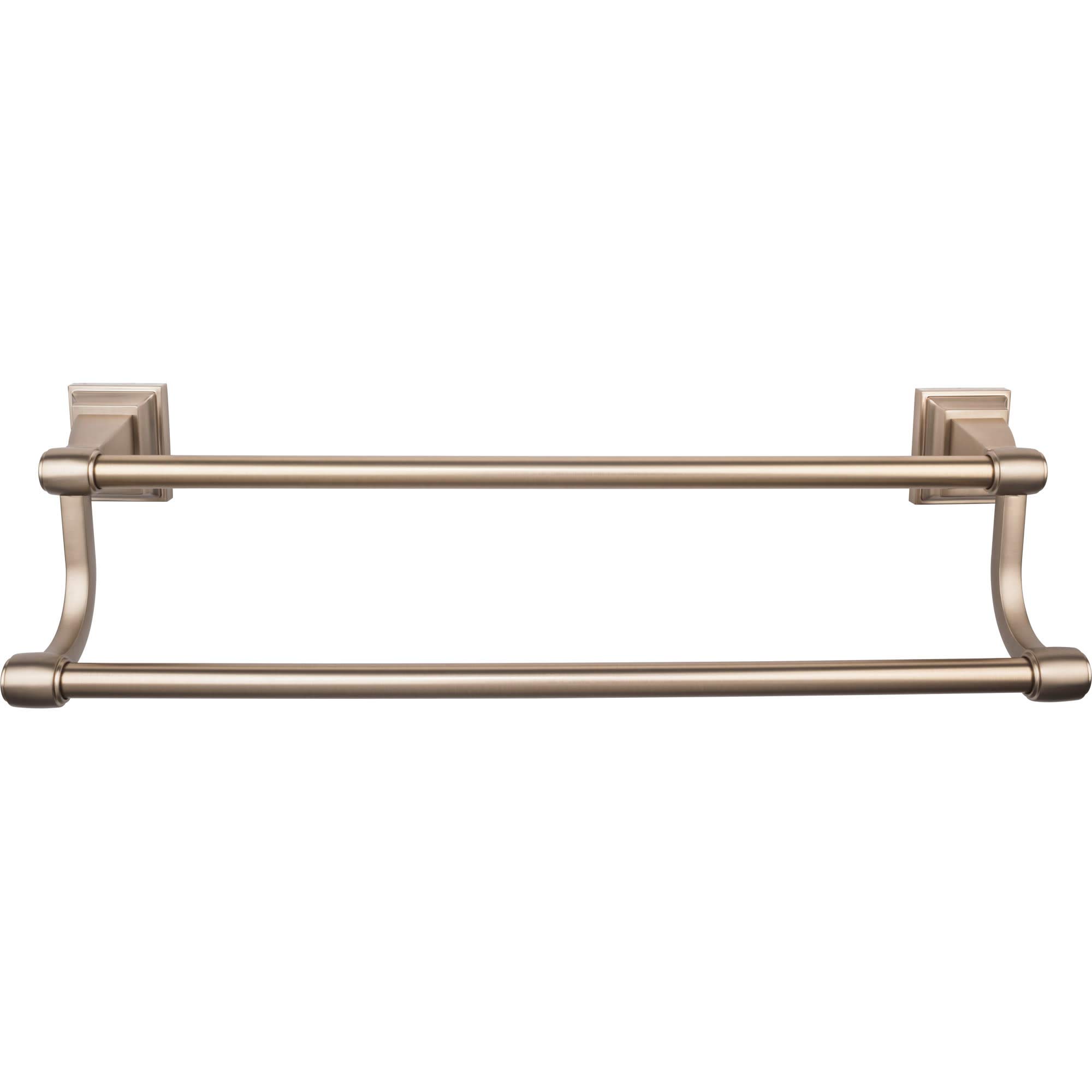 Stratton Double Towel Rod STK11-BB in Bronze - Elegant Bathroom Towel Bar for Modern & Traditional Bathrooms - Perfect for Bath, Shower, and Spa Areas