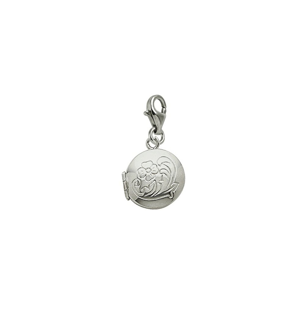 Locket Charm with Lobster Claw Clasp - Silver & Gold Pendant for Bracelets & Necklaces - Perfect for Gifts, Jewelry Making & Everyday Wear
