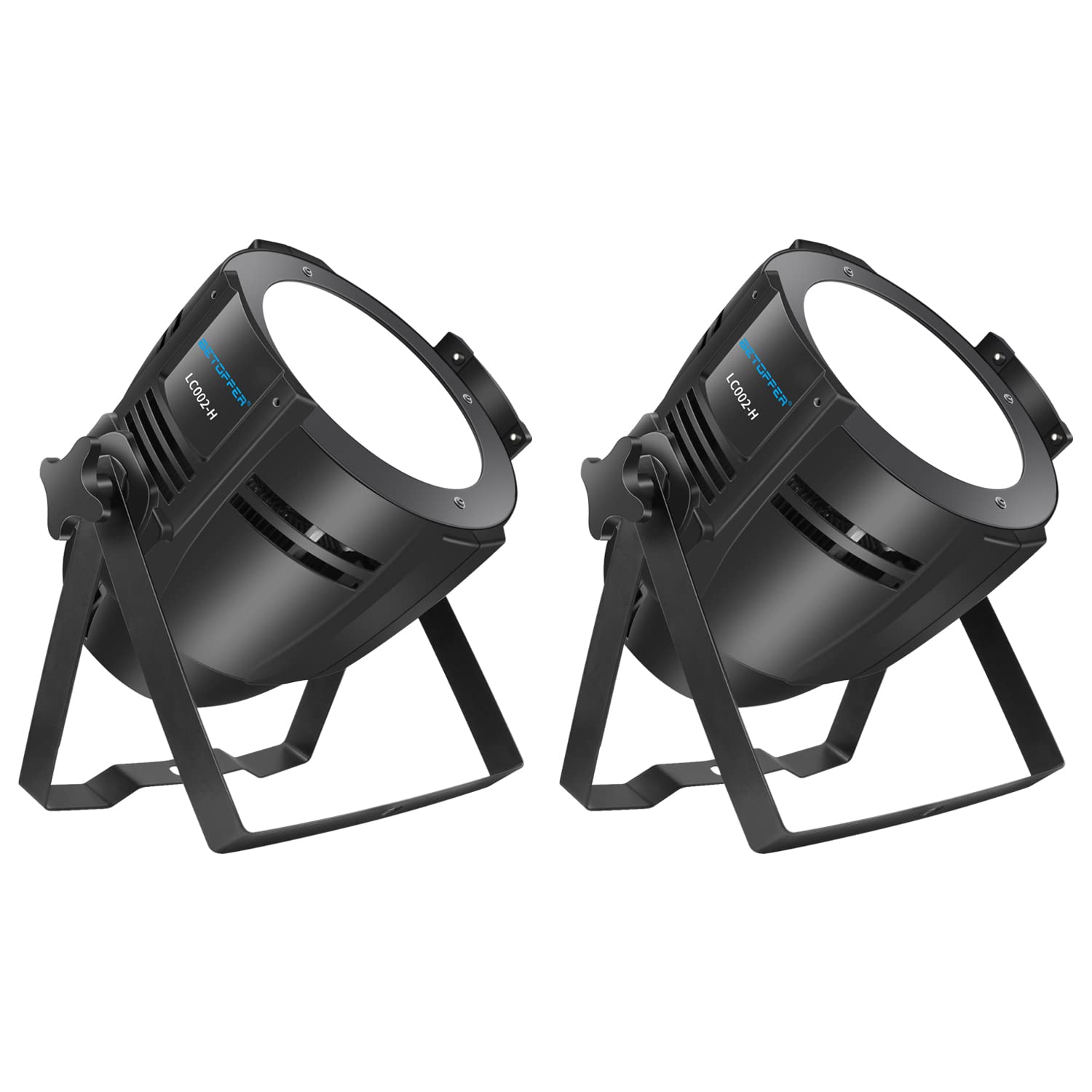BETOPPER 200W COB LED Stage Lights - Warm & Cool White DMX Par Can Lights with Master-Slave Mode - Professional Spotlights & Fresnel Lights for Church Stage, Wedding Reception, Theater Performance, and Photo Studio Lighting