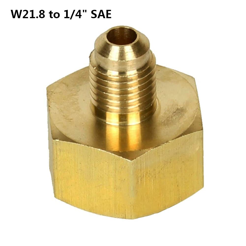 1PC Gold R134A Refrigerant Bottle Adapter - W21.8 to 1/4