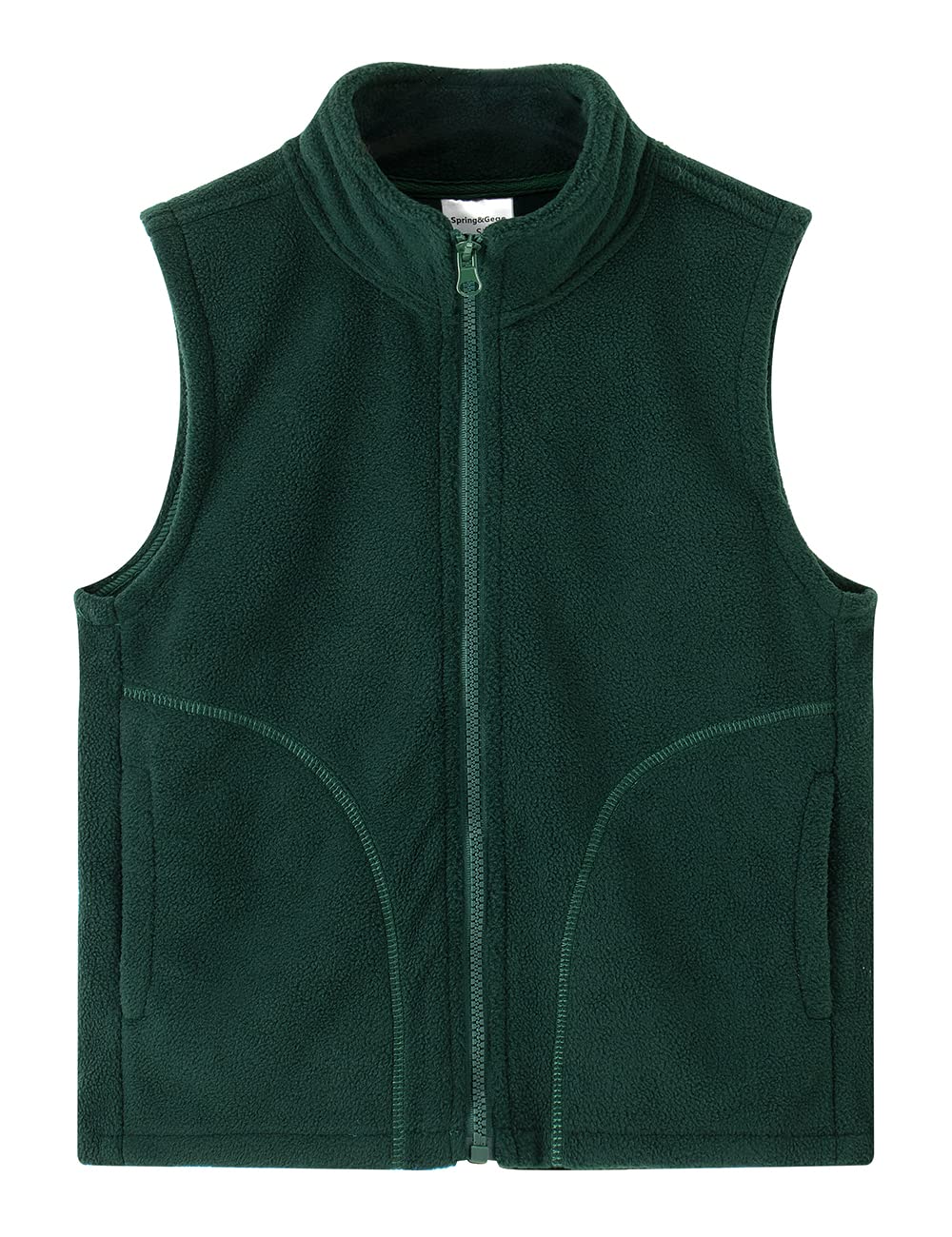 **Boys' Full Zip Polar Fleece Vest - Sleeveless Warm Jacket with Pockets for Kids (3-12 Years) - Outdoor Play & Winter Layering**