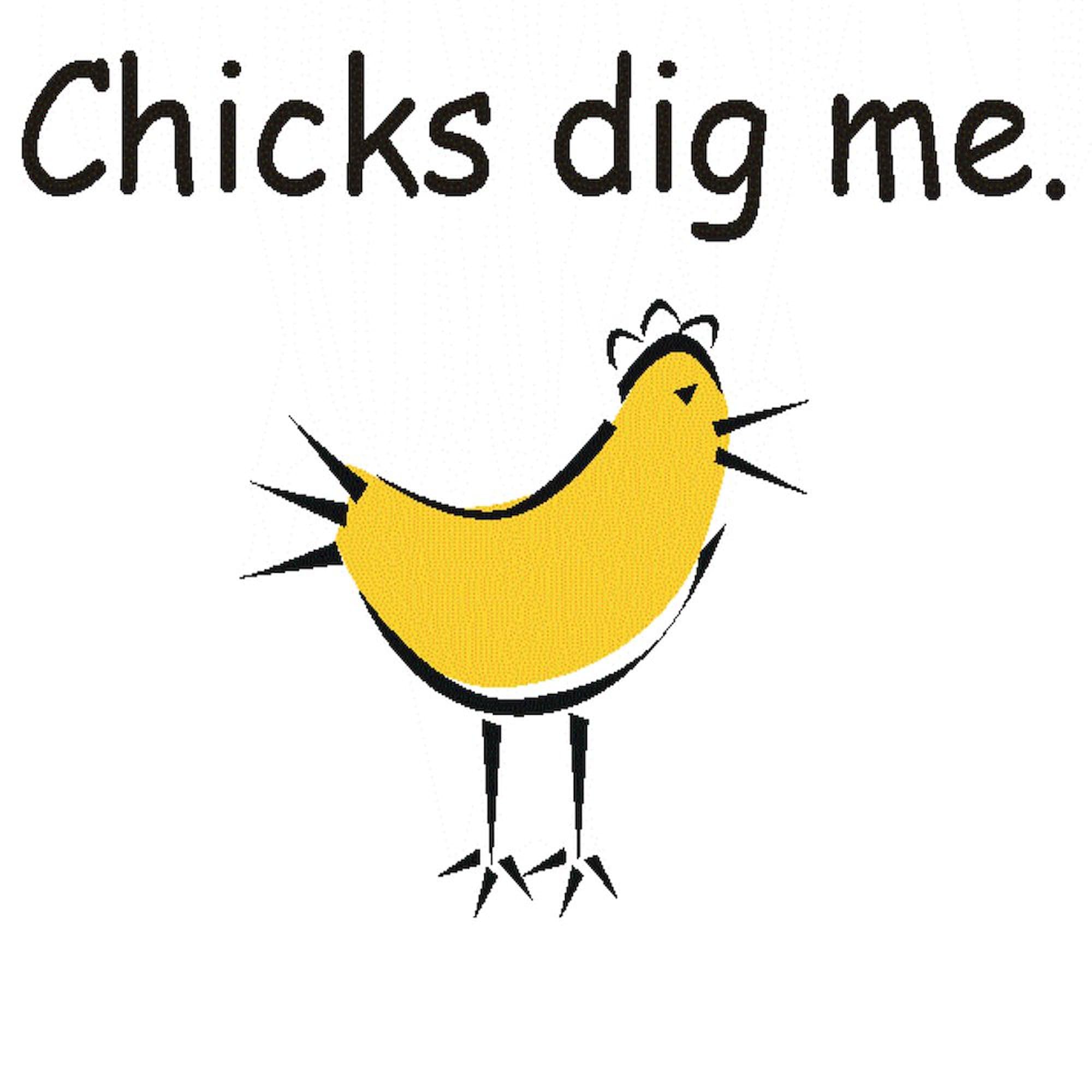 Chicks Dig Me Tote Bag - Natural Canvas Reusable Shopping Bag for Women | Eco-Friendly Grocery Tote, Beach Bag & Everyday Carry