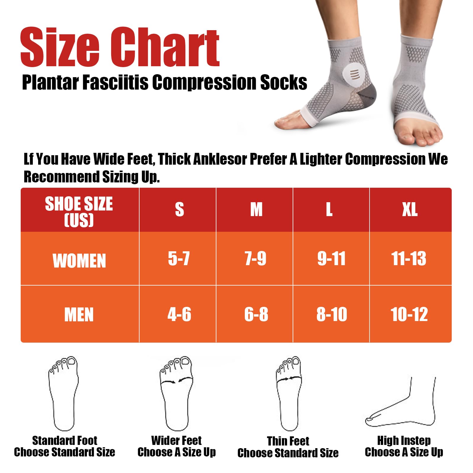 3 Pairs Plantar Fasciitis Relief Socks - Toeless Compression Socks with Arch Support for Heel Spurs, Foot Pain & Swelling - Neuropathy Socks for Men & Women - Ideal for Running, Walking & Daily Comfort (Gray, Medium)