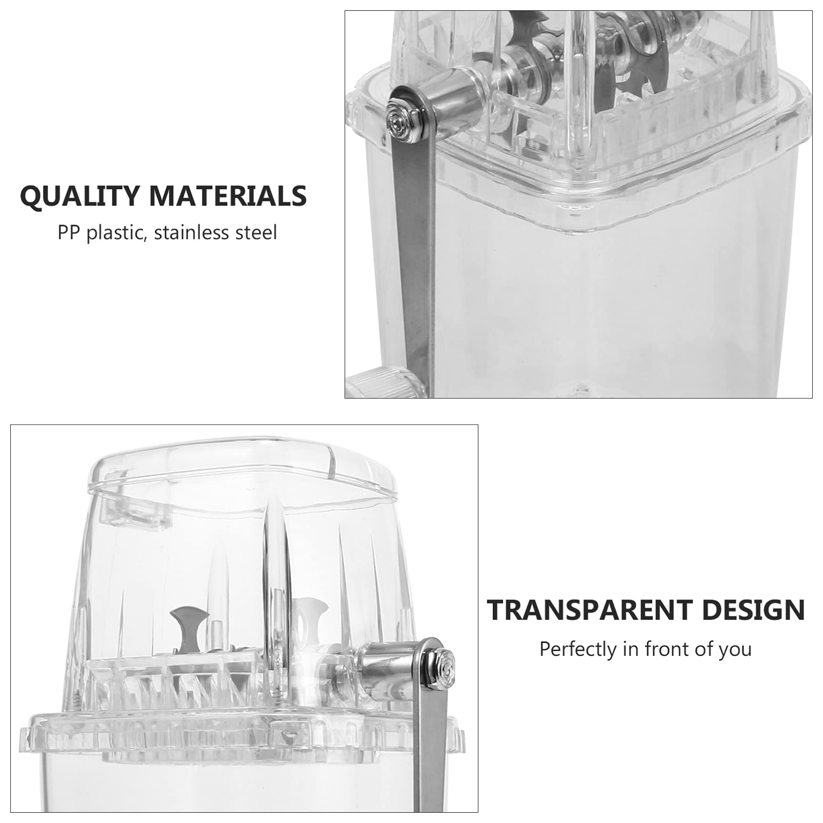 Angoily Manual Ice Shaver Machine - Portable Hand Crank Snow Cone Maker for Home & Kitchen | Perfect for Cocktails, Desserts & Summer Treats (White)