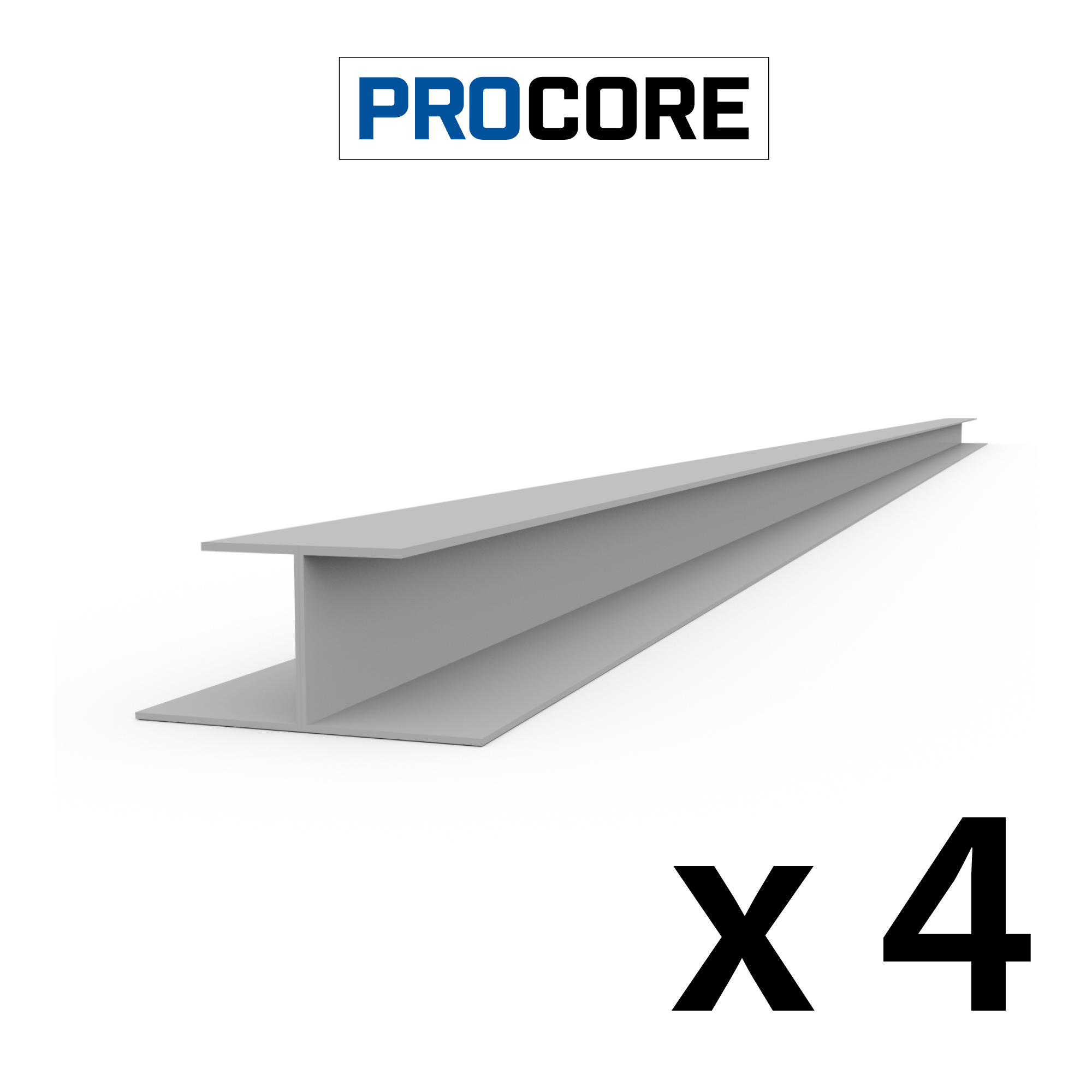 8 ft. PROCORE PVC H Trim Pack - Durable PVC Trim for Home Improvement & Construction Projects - Perfect for Window, Door & Wall Trim Installation