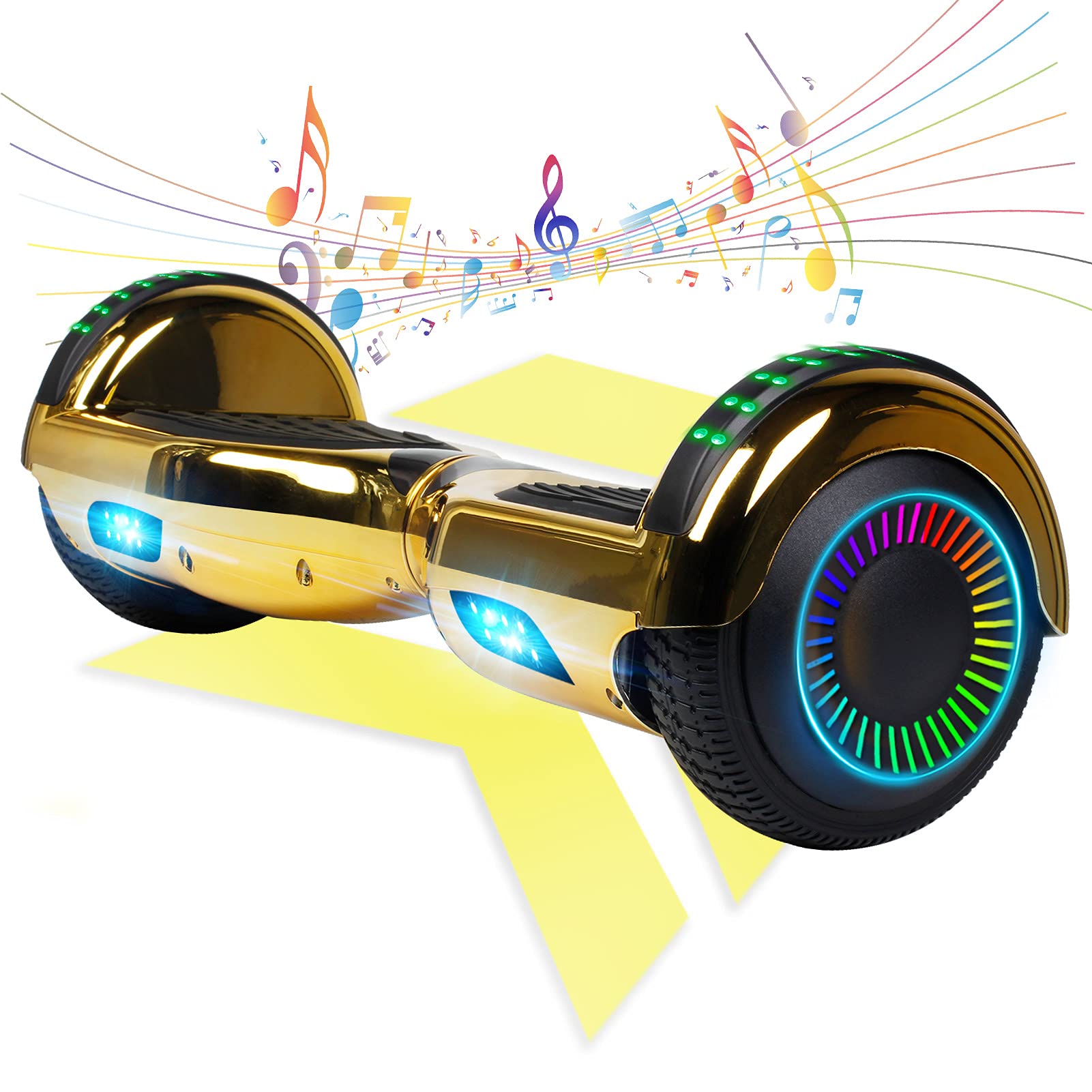 FLYING-ANT 6.5 Inch Self Balancing Hoverboard with Bluetooth & LED Lights - Electric Scooter for Kids & Teens - Perfect for Indoor & Outdoor Riding, Commuting & Fun Activities