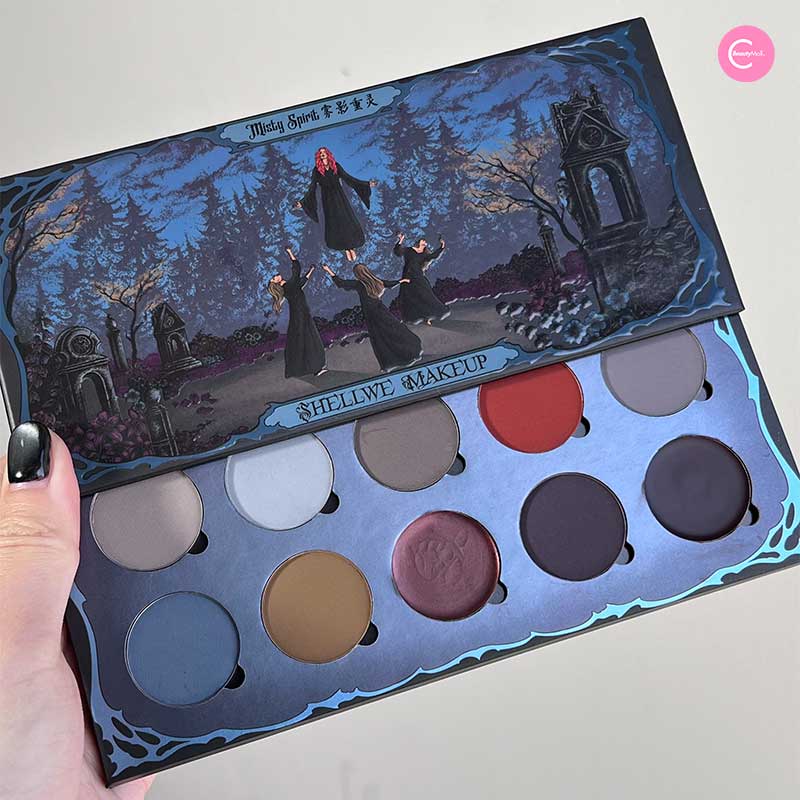 Shellwe Makeup Misty Spirit 10-Color All Matte Eyeshadow Palette - Long Lasting Pigmented Neutral Shades for Everyday & Party Makeup Looks